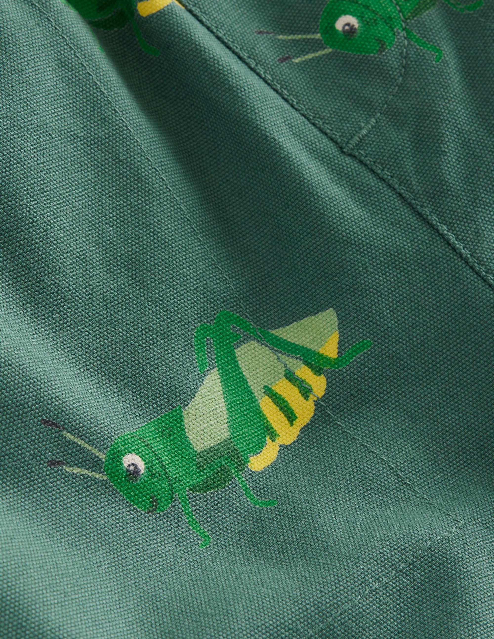 Pull-on Drawstring Shorts-Pea Green Grasshopper - Image 3