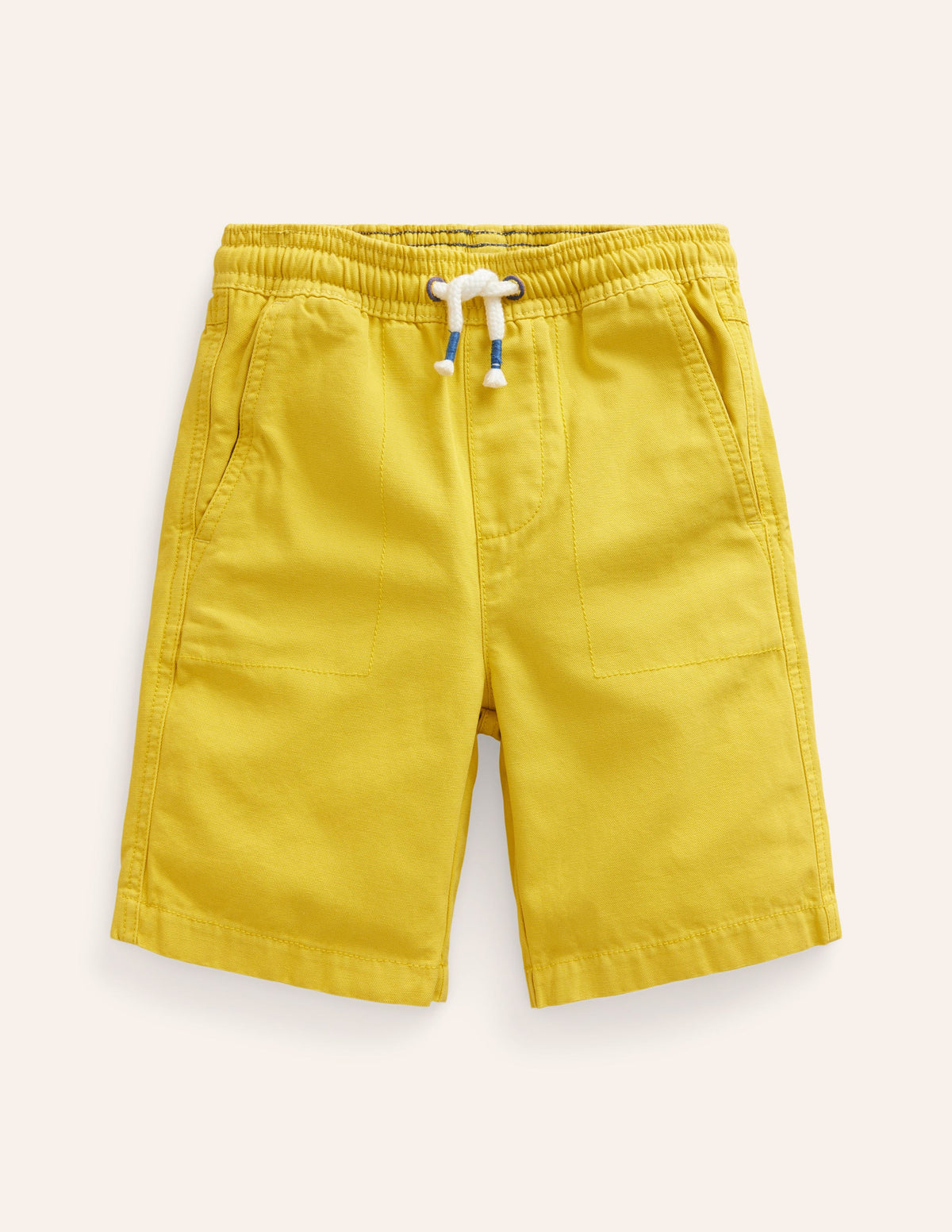 Pull-on Drawstring Shorts-Lemon Yellow - Image 1