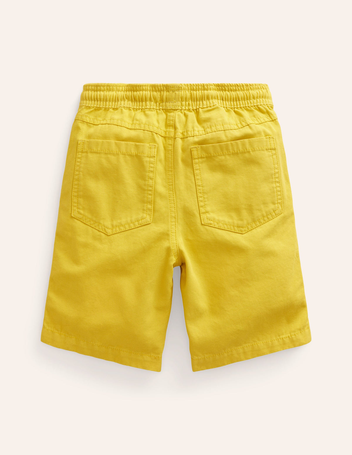 Pull-on Drawstring Shorts-Lemon Yellow-2