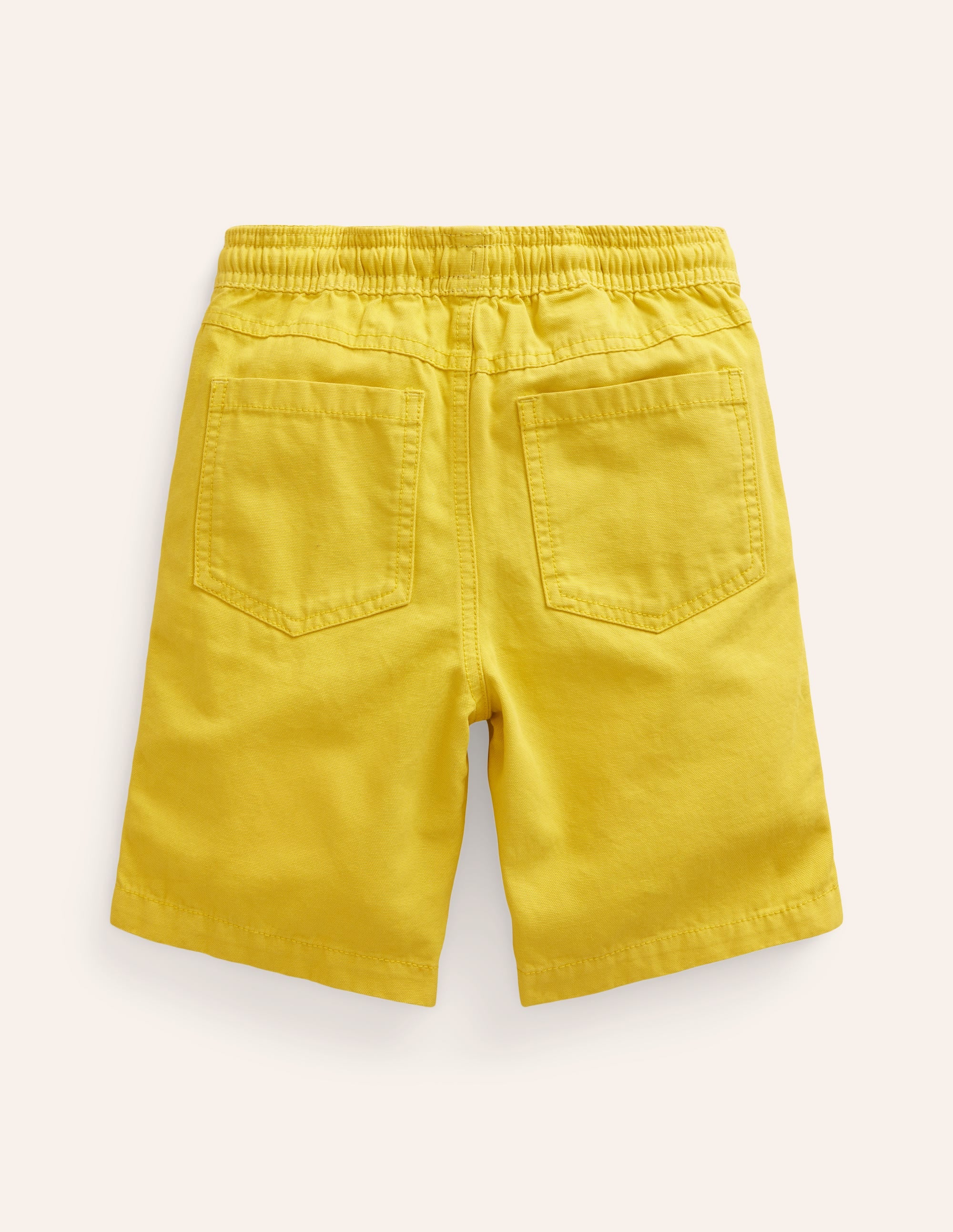 Pull-on Drawstring Shorts-Lemon Yellow - Image 2