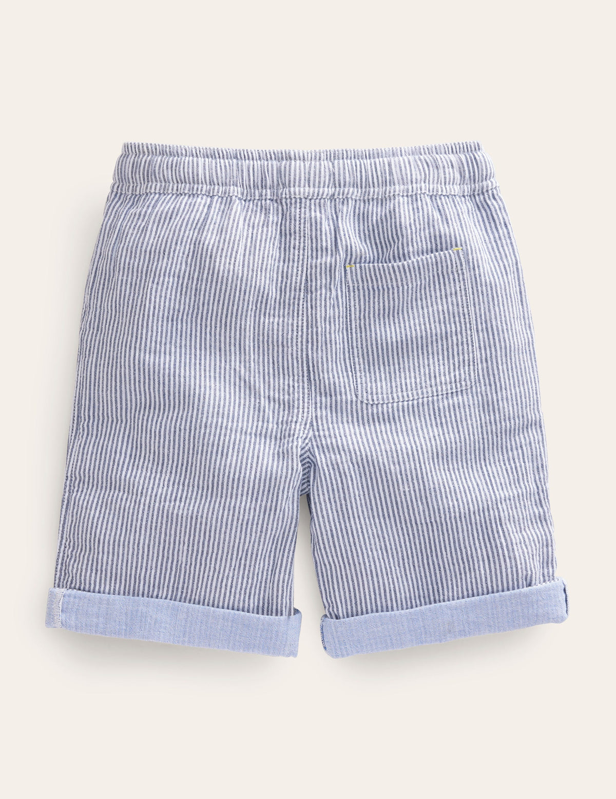 Lightweight Holiday Shorts-College Navy Ticking - Image 2