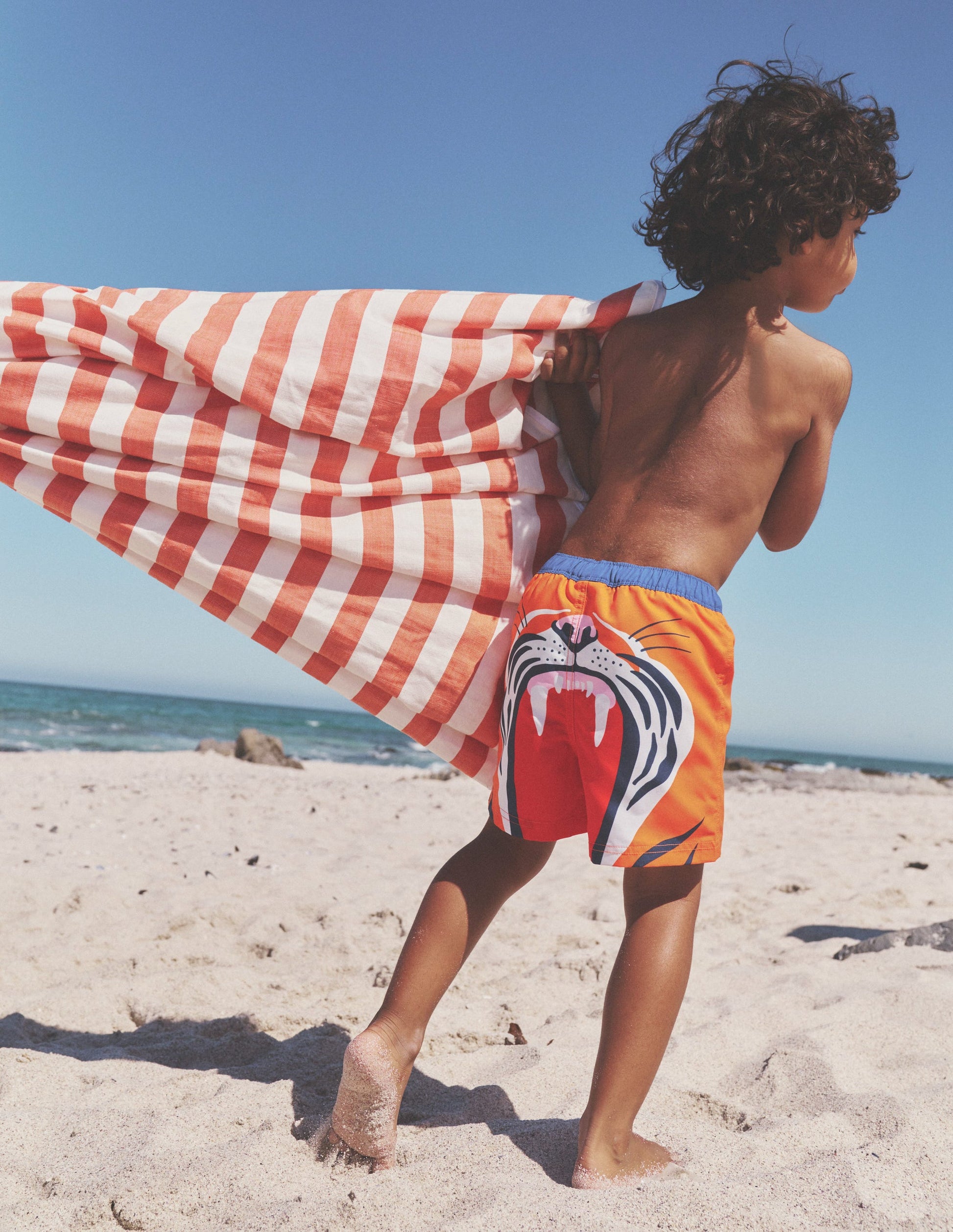 Swim Shorts-Mandarin Tiger-4