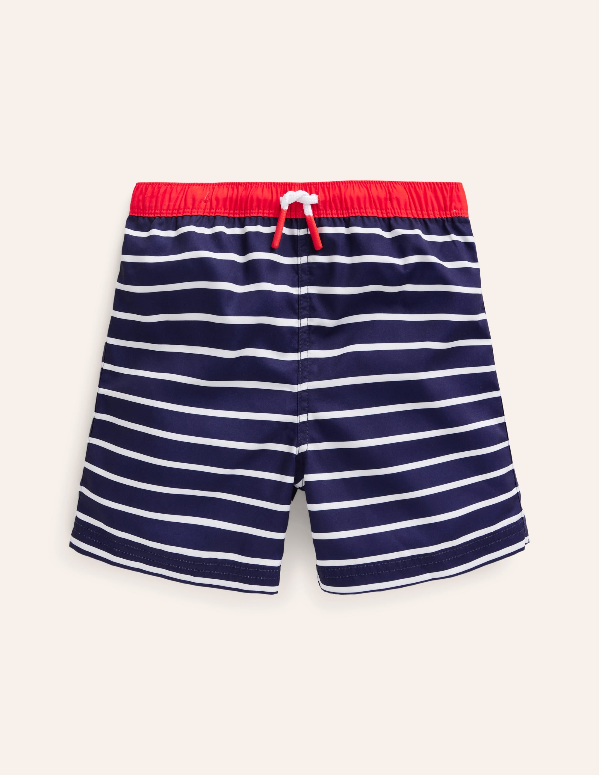 Swim Shorts-College Navy and Ivory Stripe - Image 1