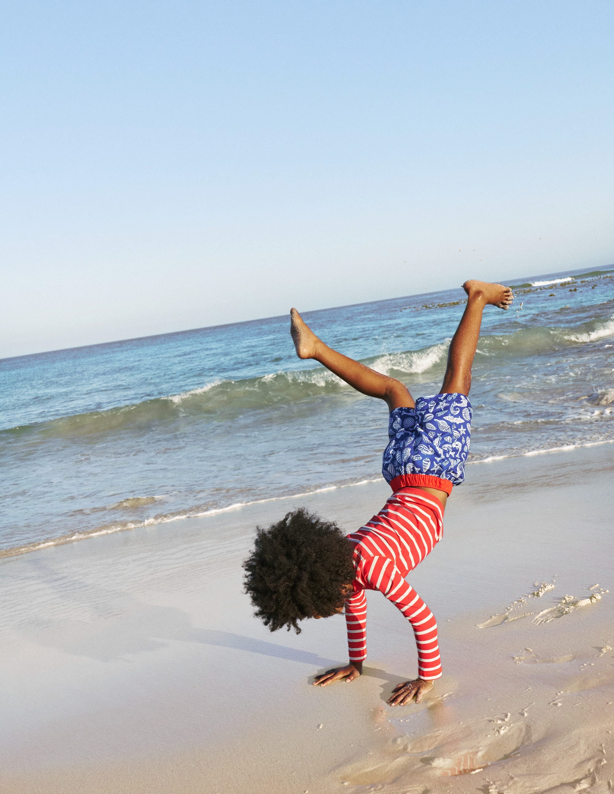 Swim Shorts-Sapphire Blue Seashore - Image 5