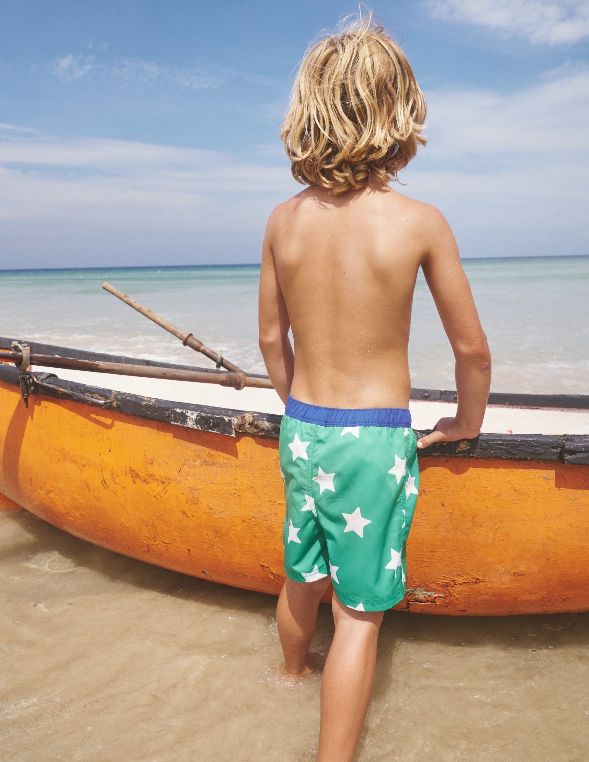 Swim Shorts-Sapling Green Star-4