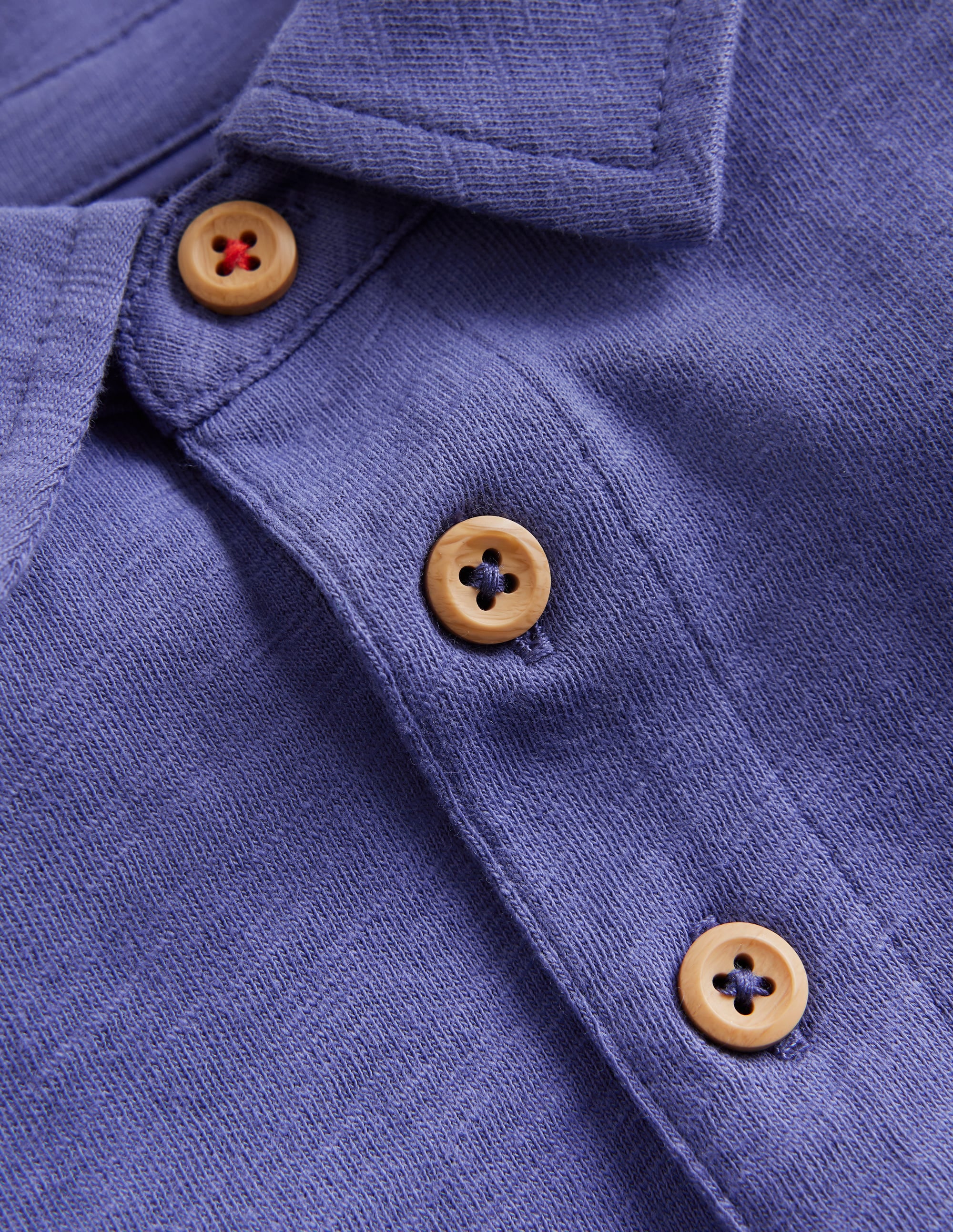 Slub Polo Shirt-Soft Starboard - Image 3
