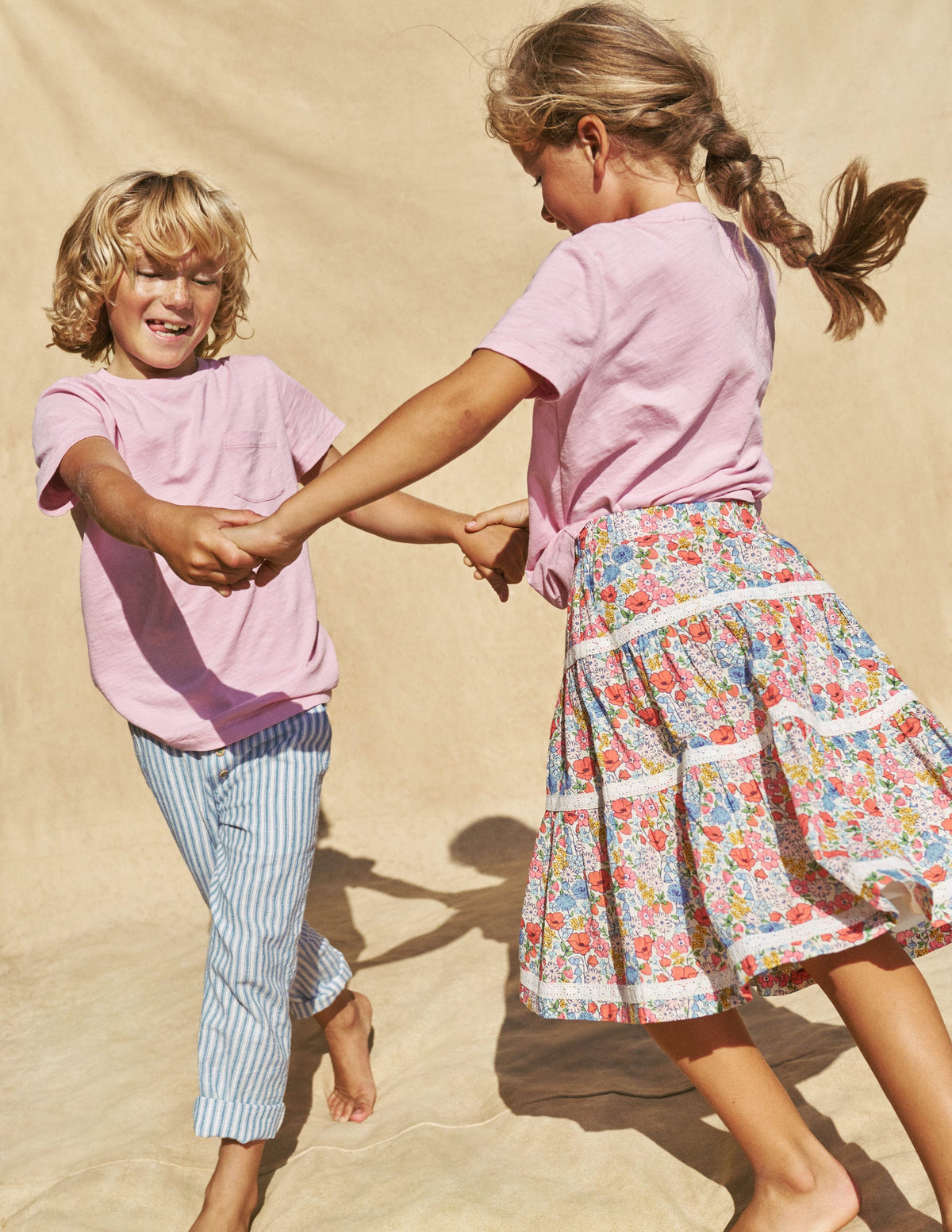Summer Pull-On Trousers-Bluejay Ticking-4