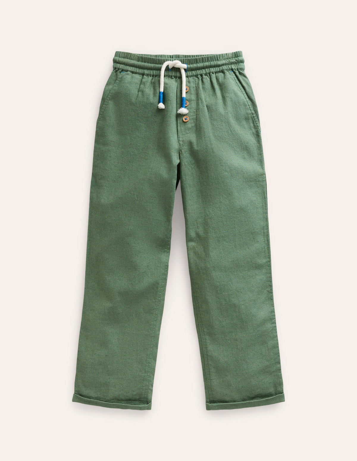 Summer Pull-On Trousers-Rosemary Green-1
