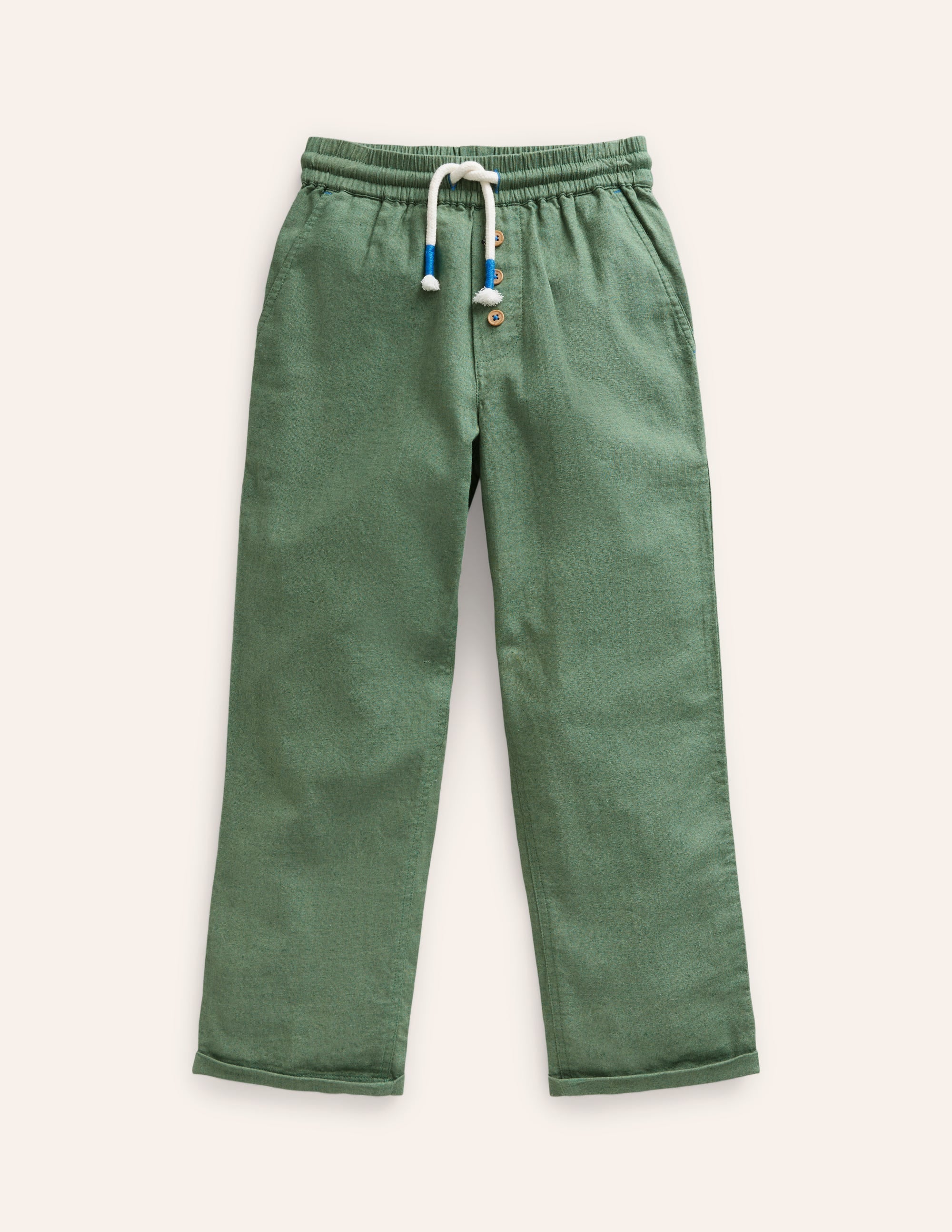 Summer Pull-On Trousers-Rosemary Green - Image 1