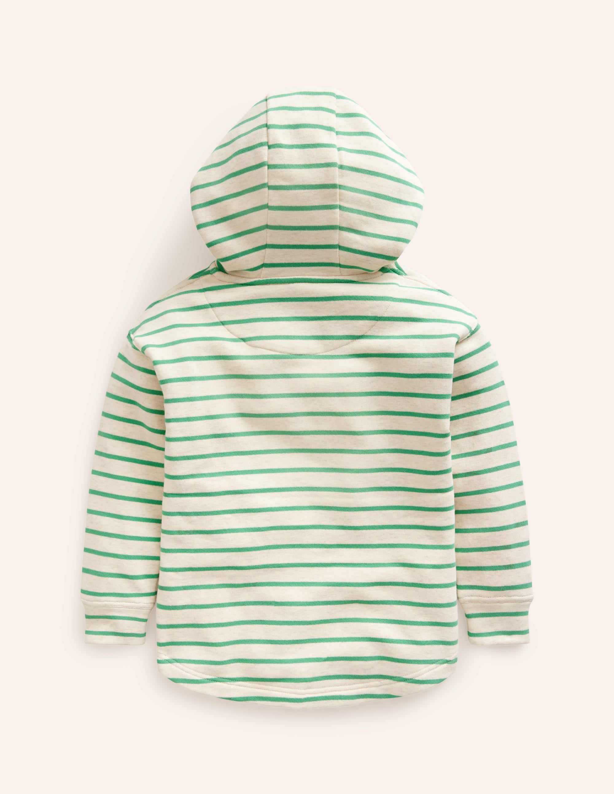 Cosy Relaxed Hoodie-Oatmeal Marl/ Aloe Green - Image 2