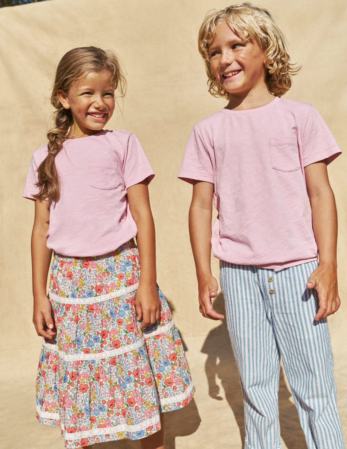 Washed Slub T-shirt-Sugared Almond Pink-4