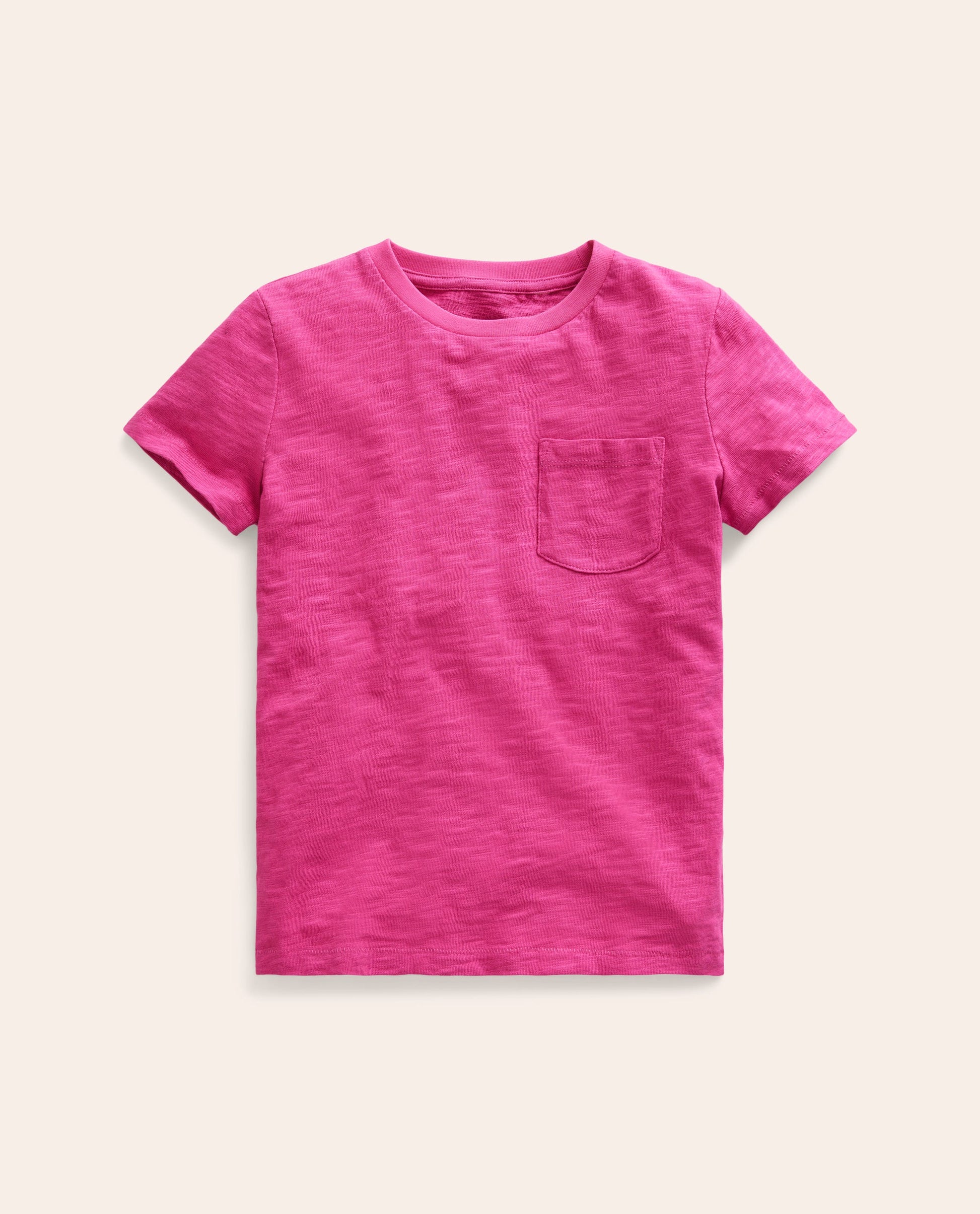 Washed Slub T-shirt-Amazing Pink-1