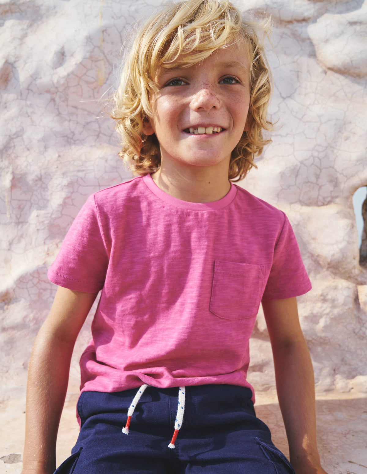 Washed Slub T-shirt-Amazing Pink - Image 4