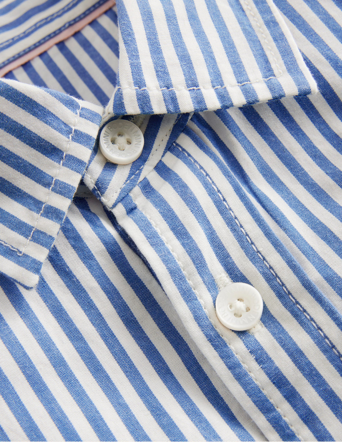 Cotton Shirt-Bluejay/Ivory Stripe - Image 3