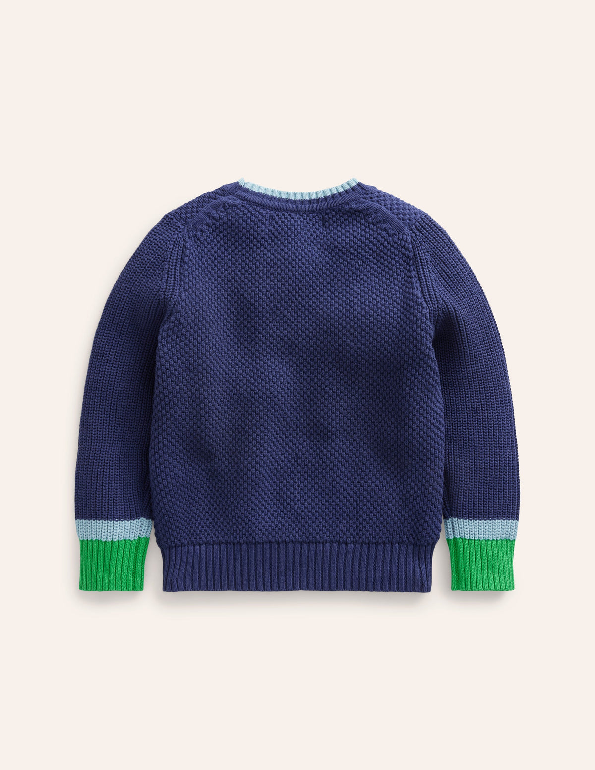Chunky Cotton Jumper-College Navy - Image 2