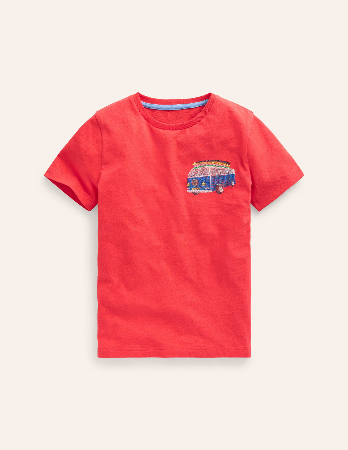Superstitch Logo T-Shirt-Jam Red Campervan-1
