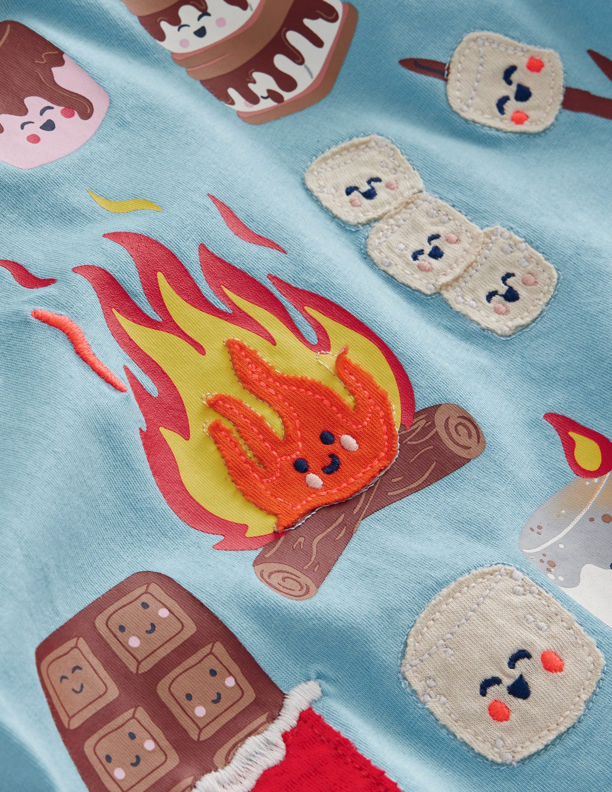 Fun Food T-shirt-Duck Egg Blue Smores-3