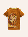 Superstitch Animal T-shirt-Roasted Chestnut Lion