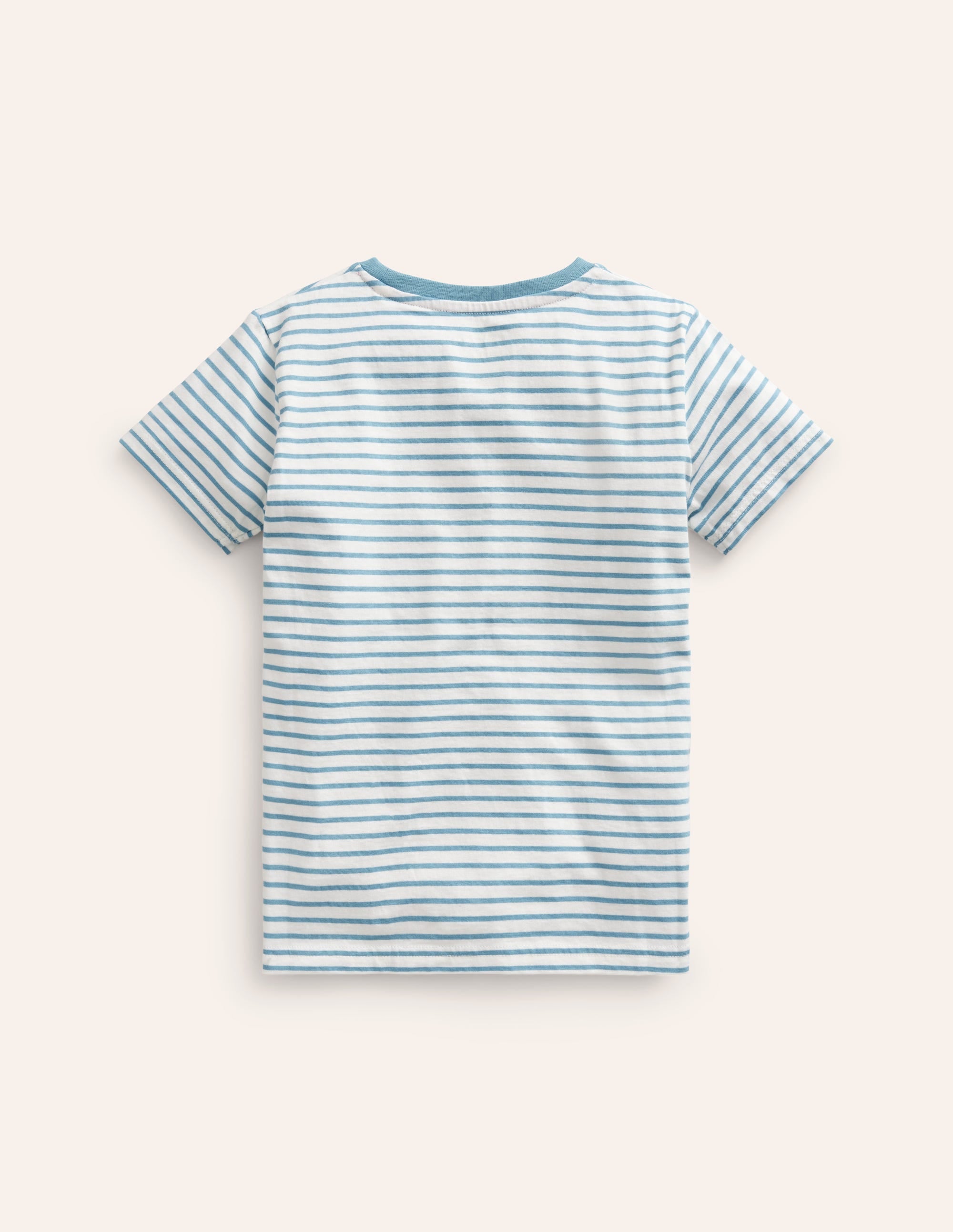 Embroidered Graphic T-shirt-Sapphire Blue/Ivory Rocket - Image 2