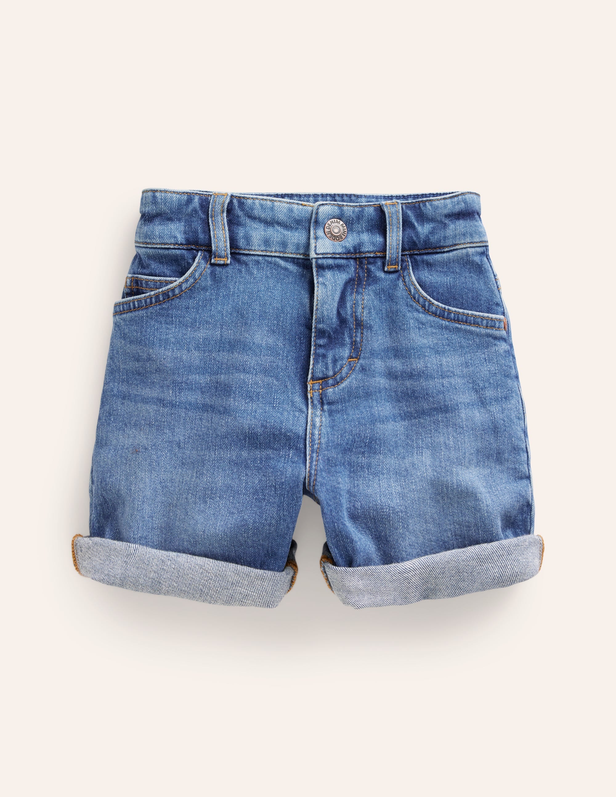Denim Shorts-Mid Denim - Image 1