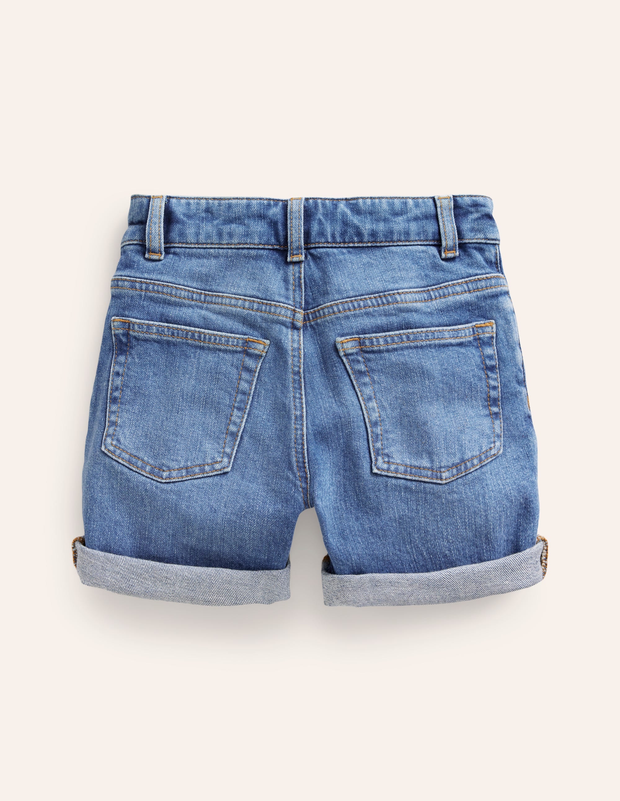 Denim Shorts-Mid Denim - Image 2
