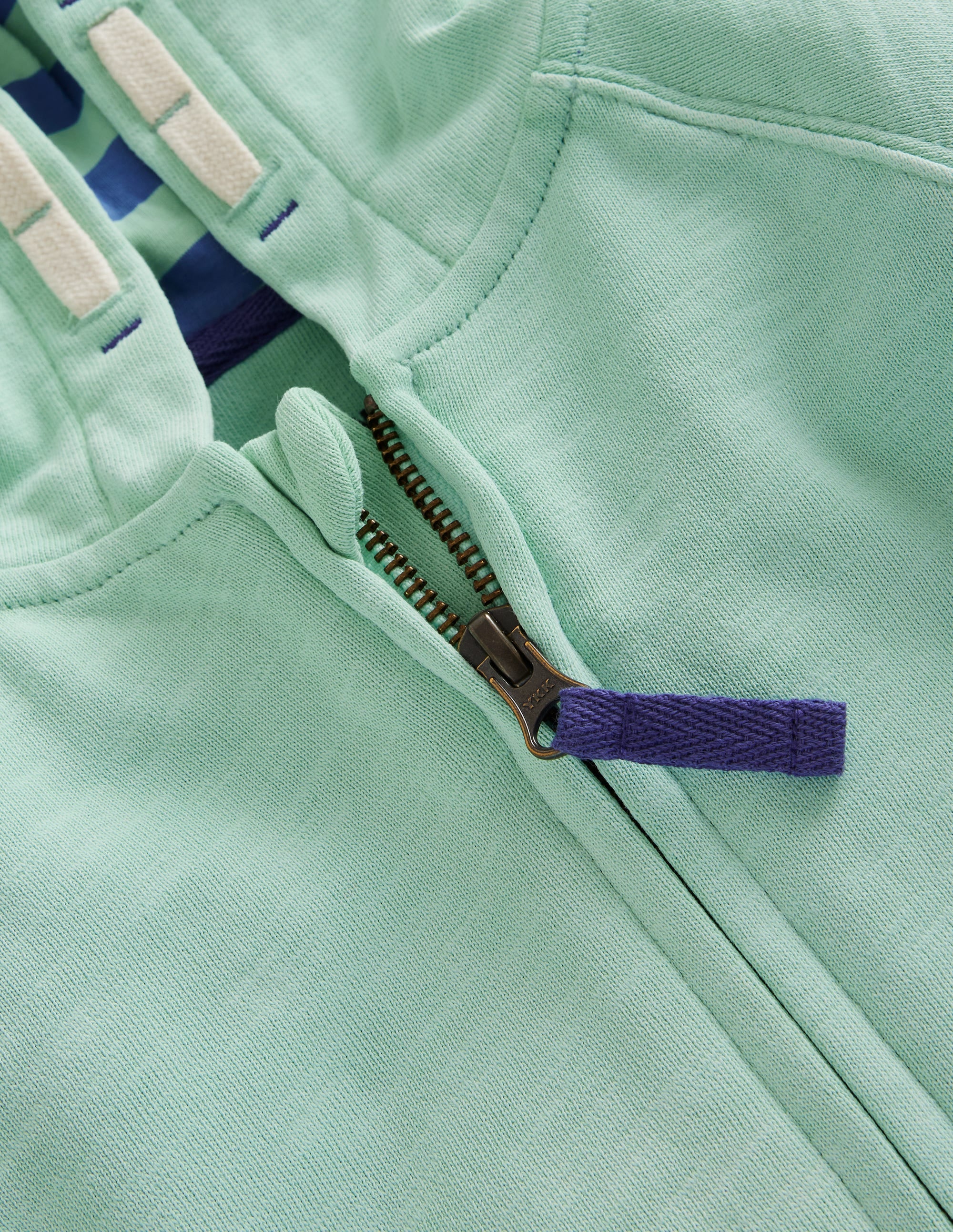 Garment Dye Zip-Through Hoodie-Pistachio Green - Image 3