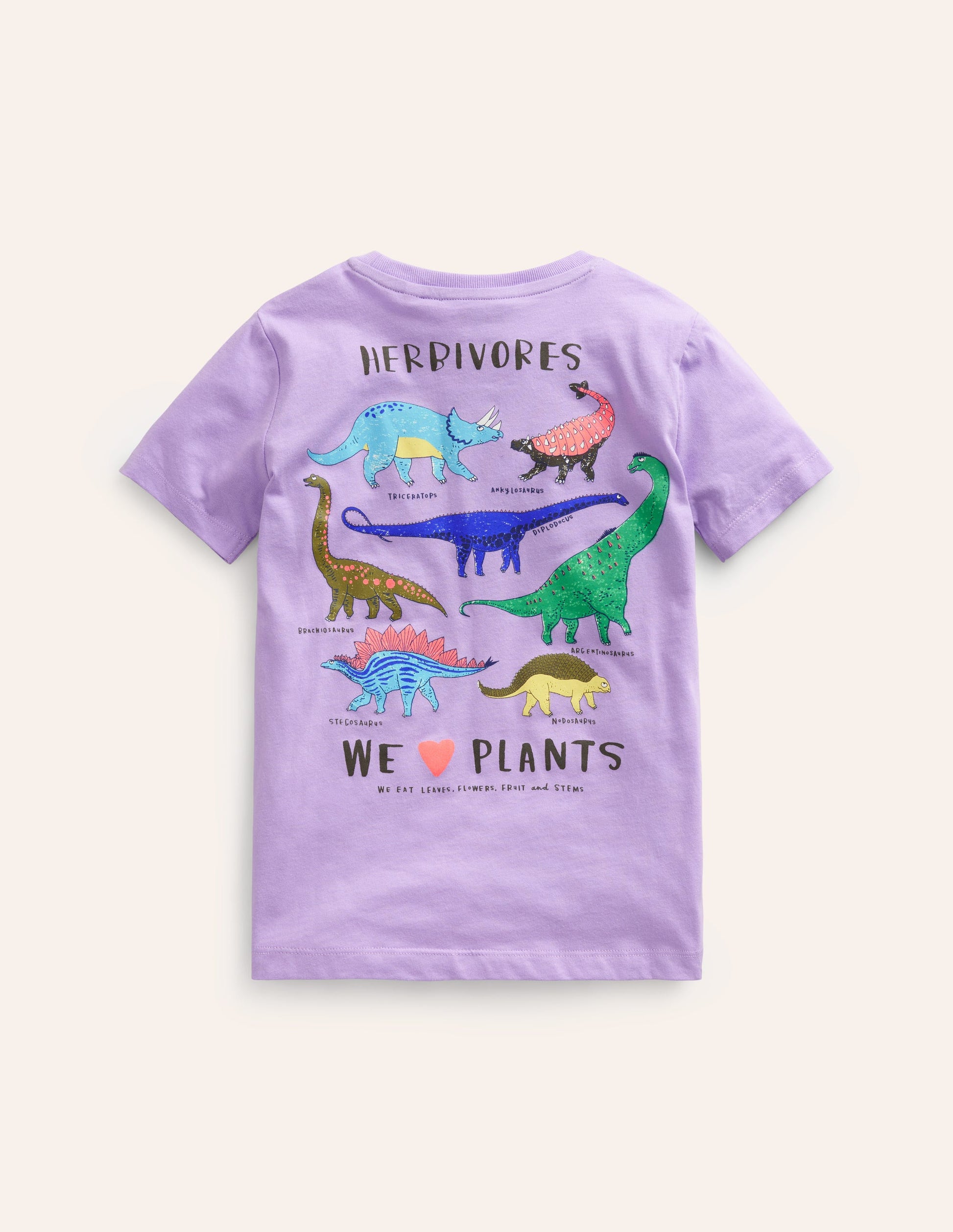 Front & Back Printed T-shirt-Misty Lavender-2