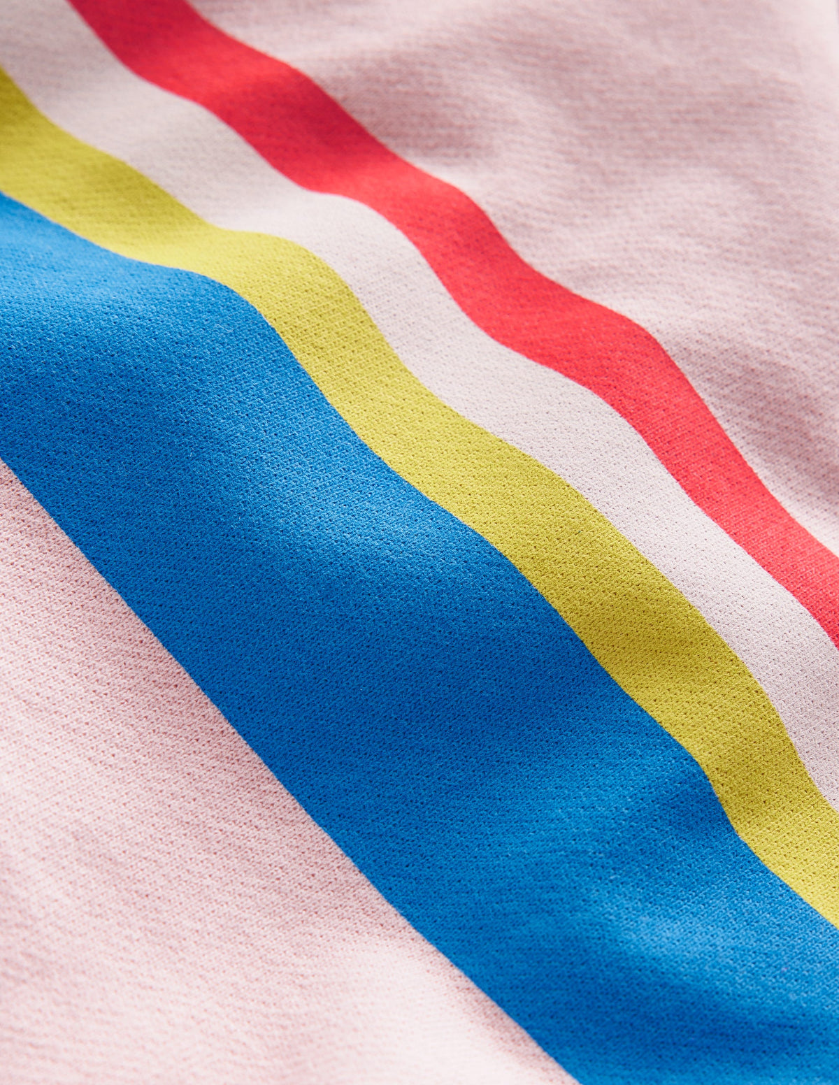 Printed Stripe Sweatshirt-Ballet Pink Multi Chest Stripe-3