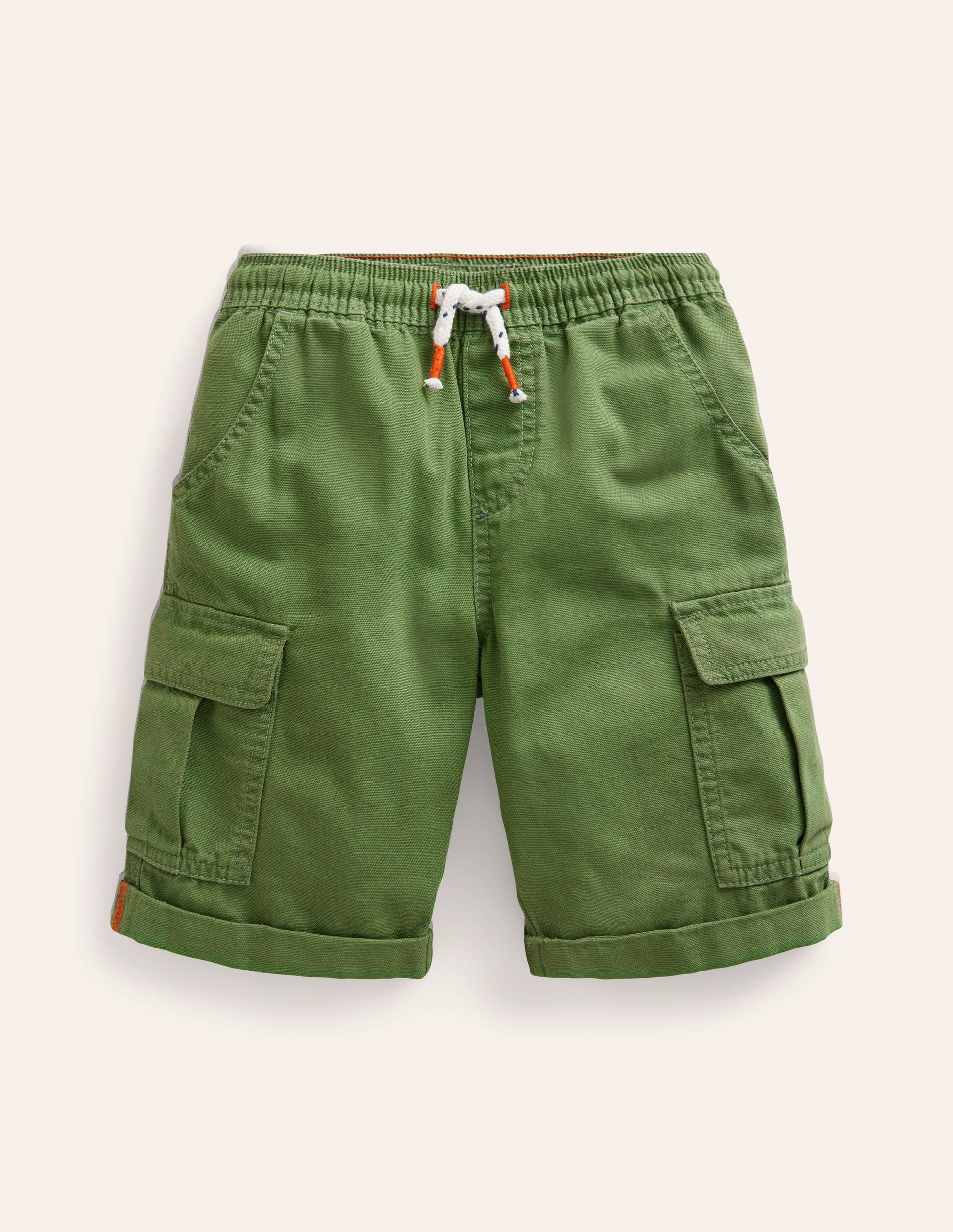 Garment Dye Cargo Shorts-Safari Green-1
