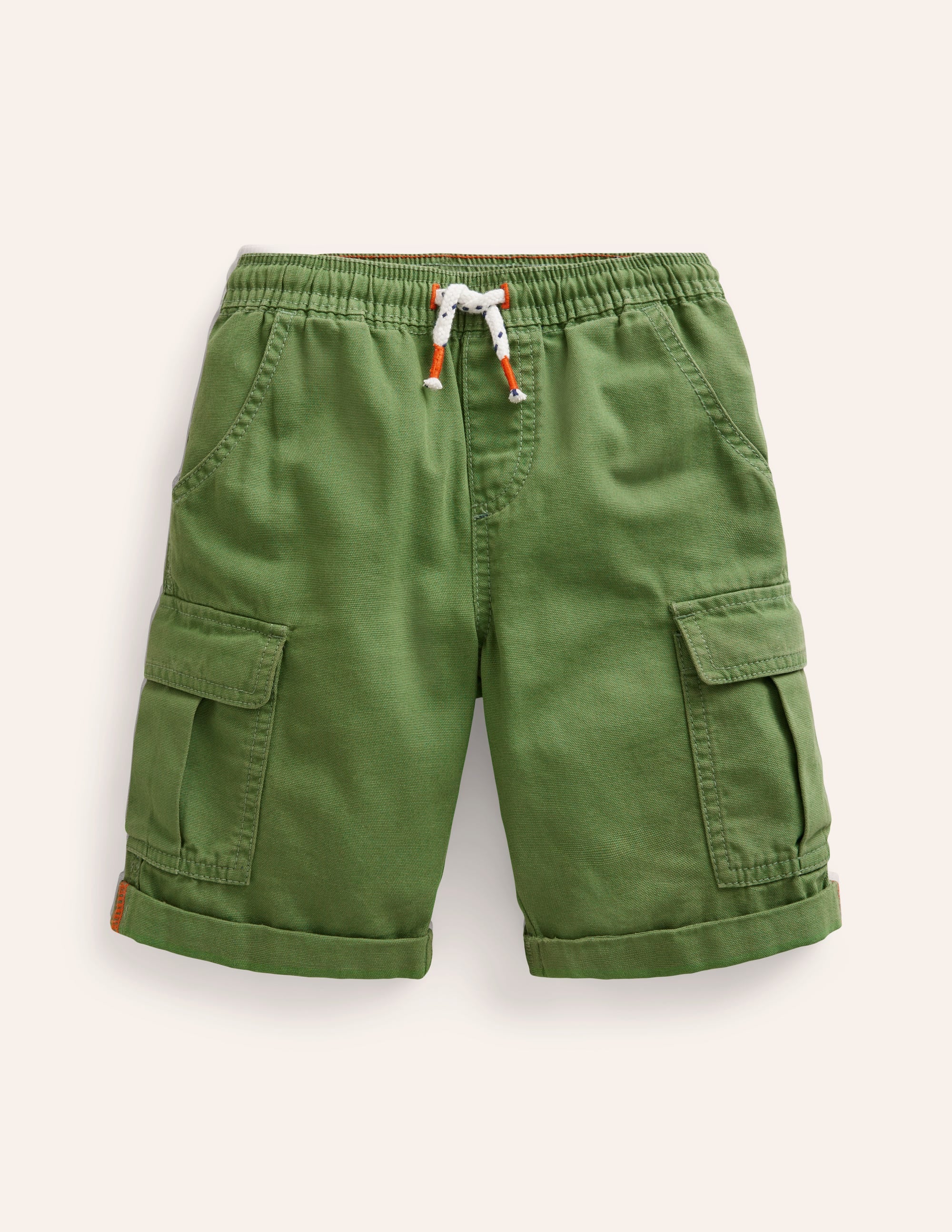 Garment Dye Cargo Shorts-Safari Green - Image 1