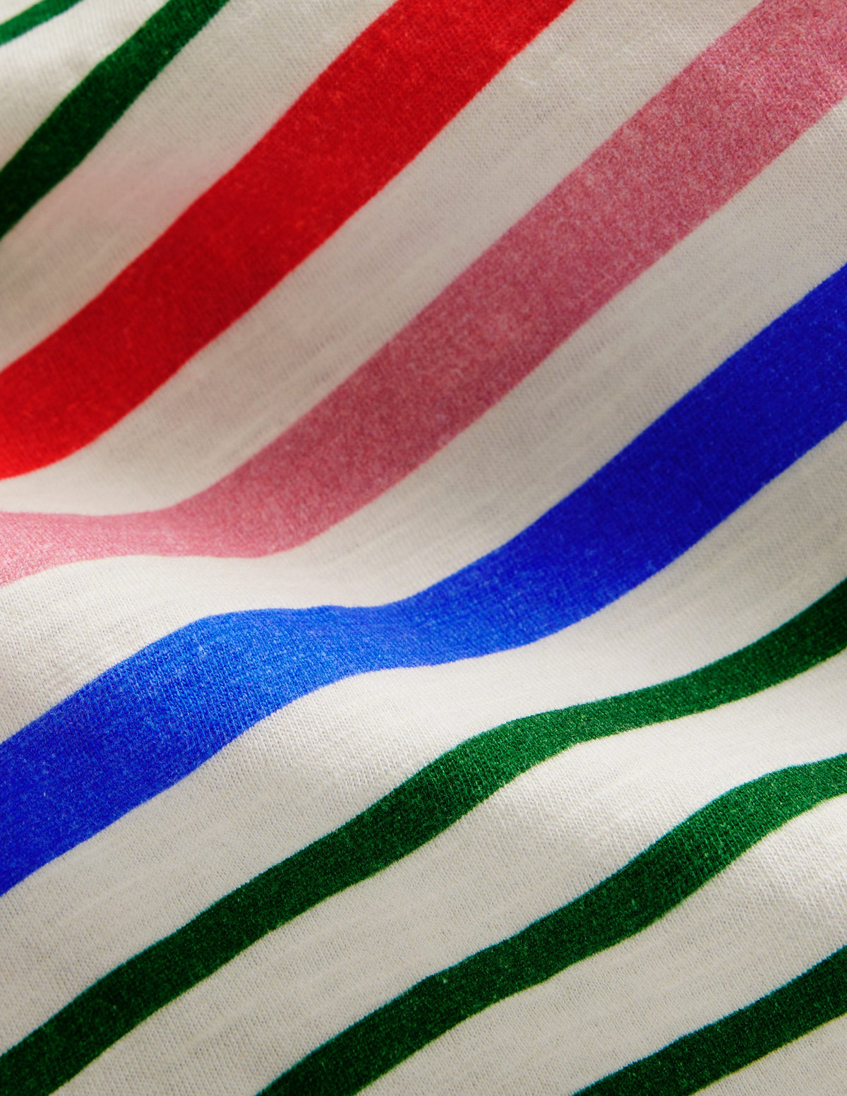 Rainbow Stripe Slub T-shirt-Highland Green Multi Stripe - Image 3