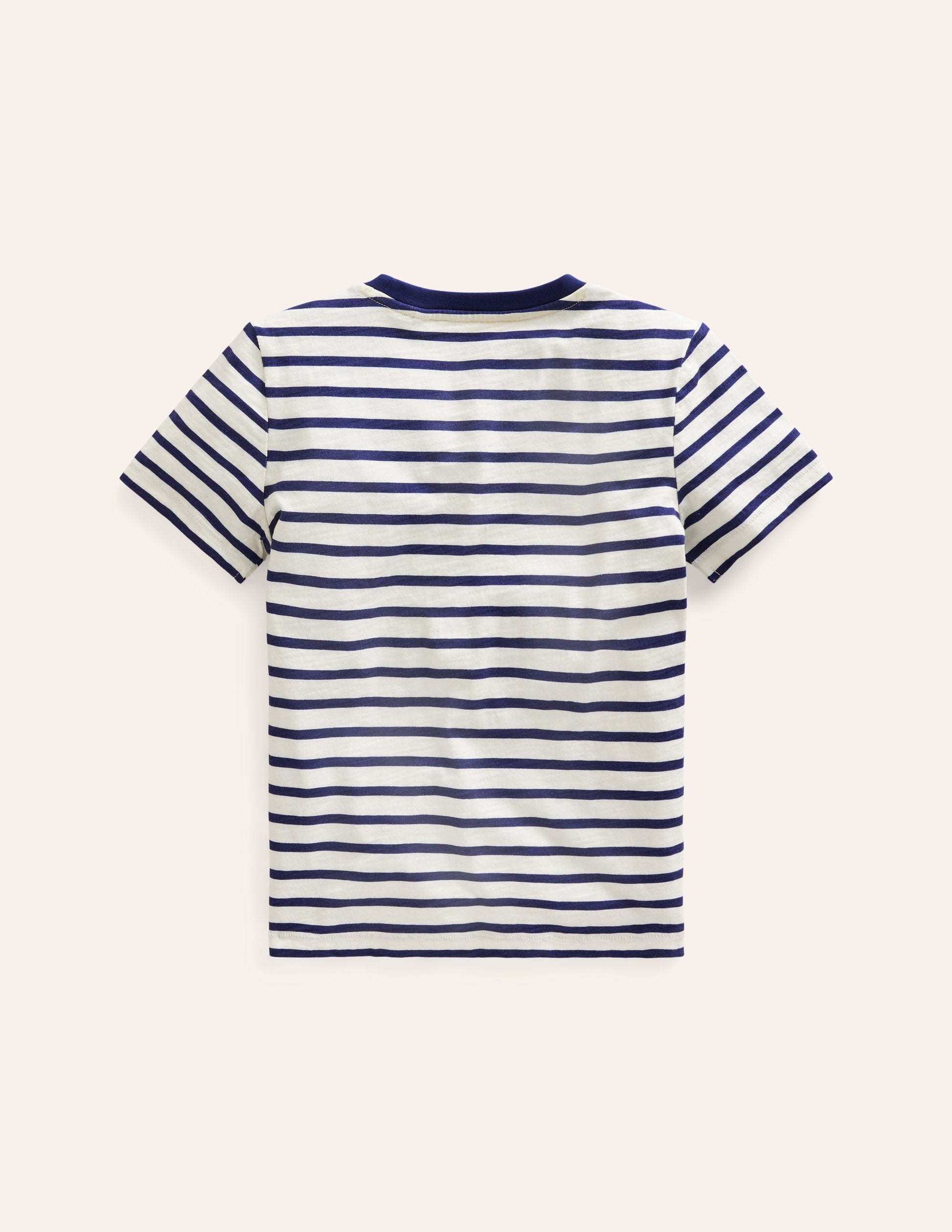 Rainbow Stripe Slub T-shirt-College Navy Multi Stripe-2