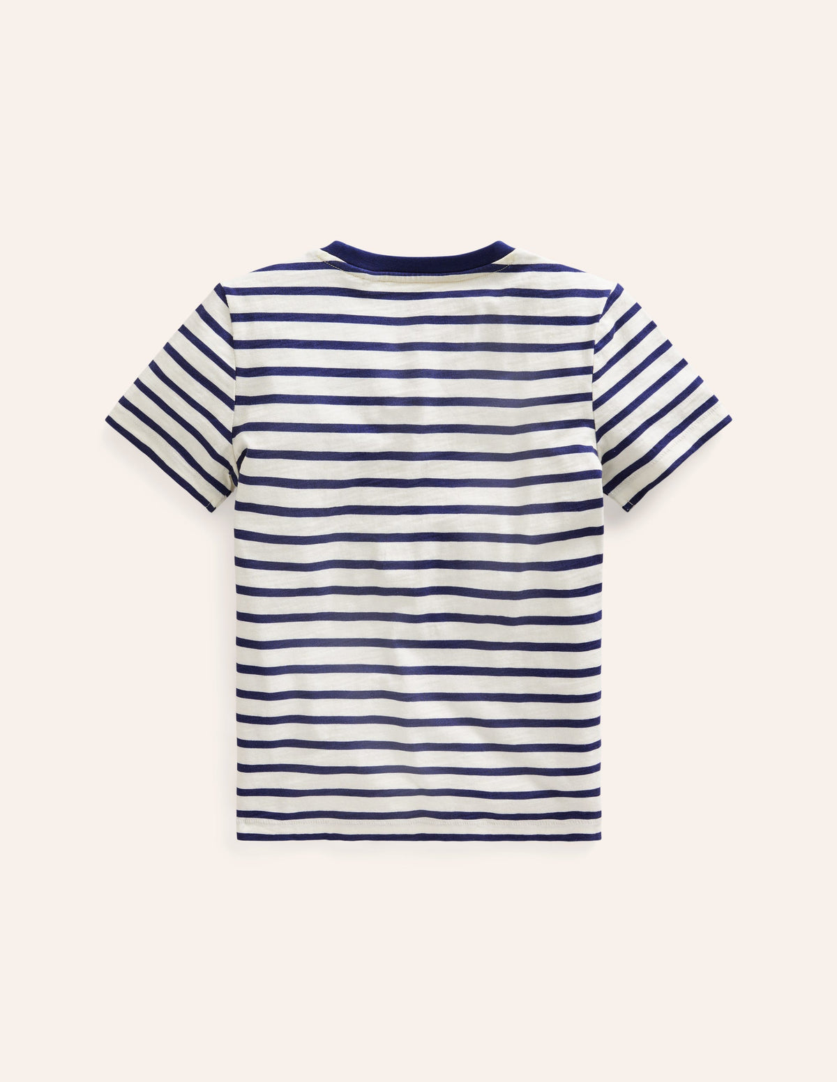 Rainbow Stripe Slub T-shirt-College Navy Multi Stripe - Image 2