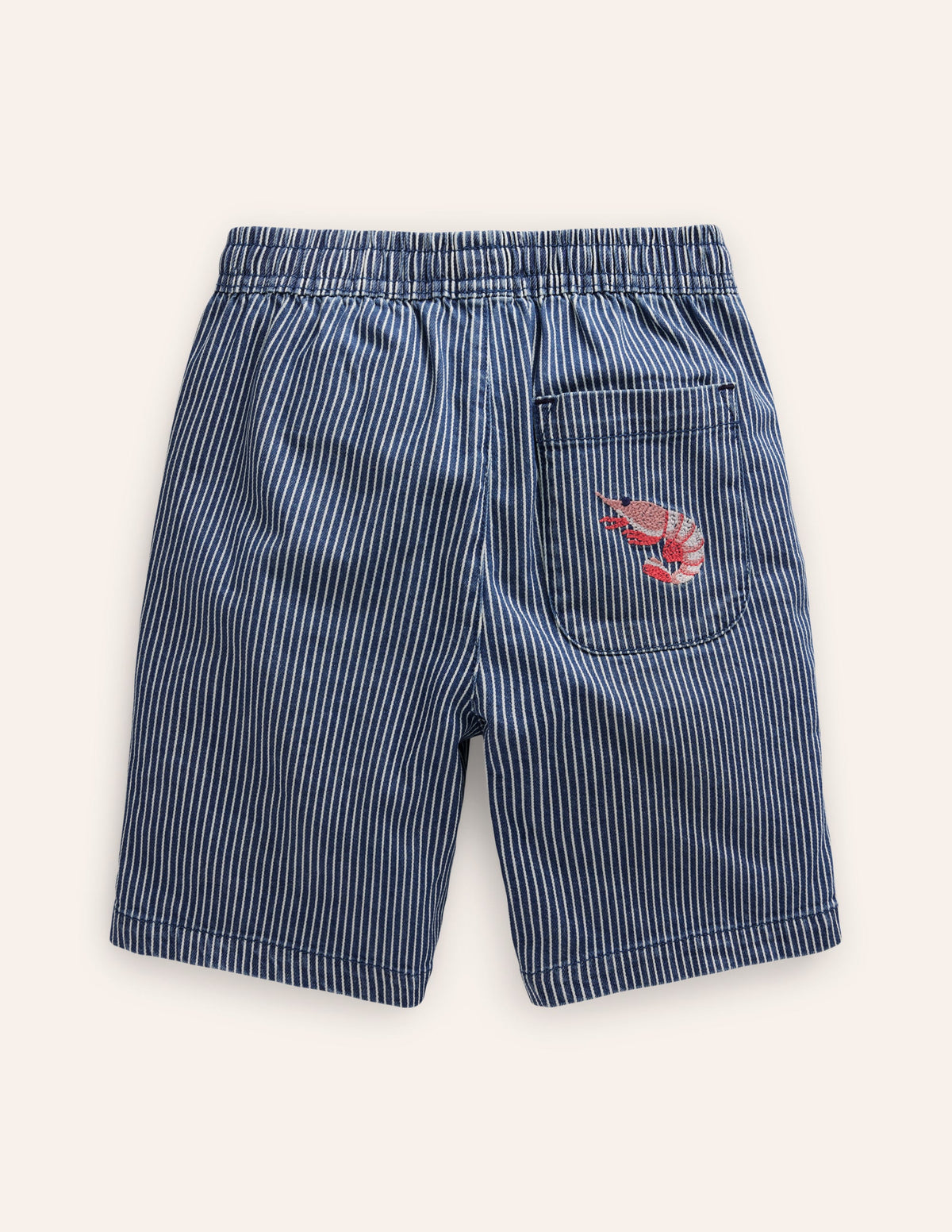Superstitch Shorts-Blue / Ecru Ticking Stripe - Image 2