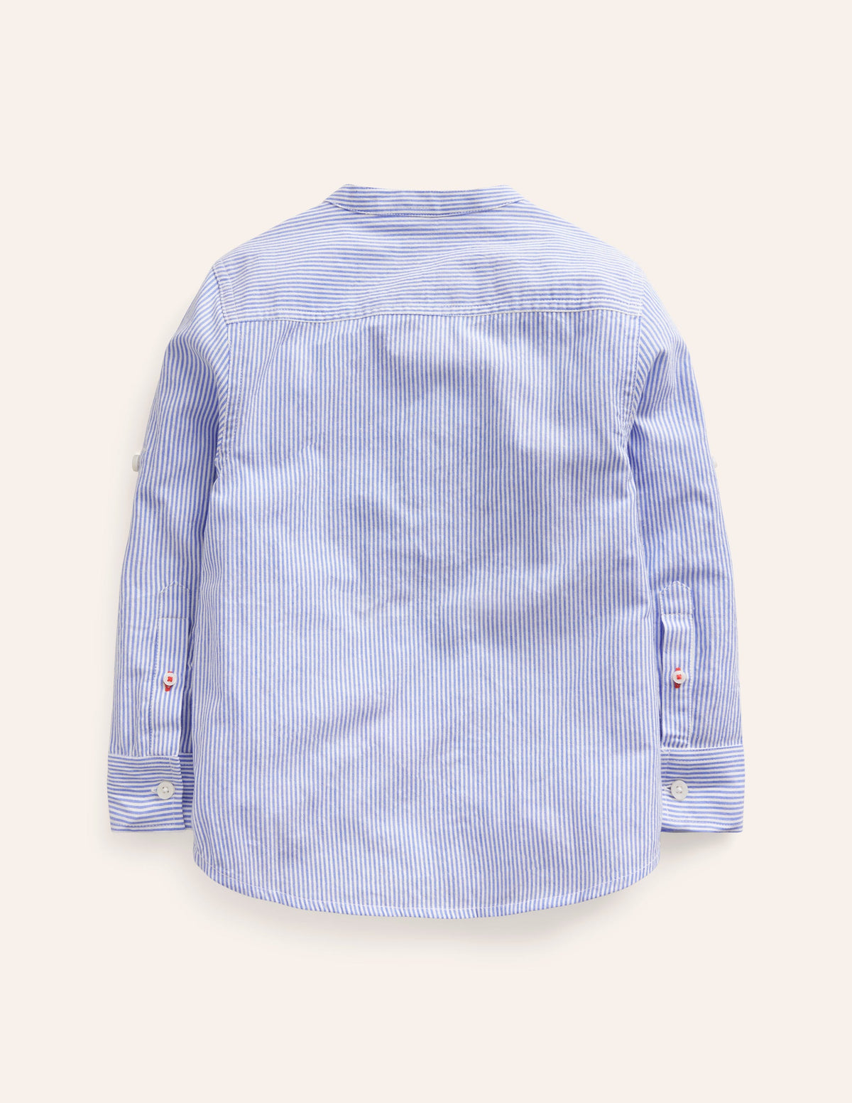 Grandad Shirt-Sapphire Blue Stripe-2