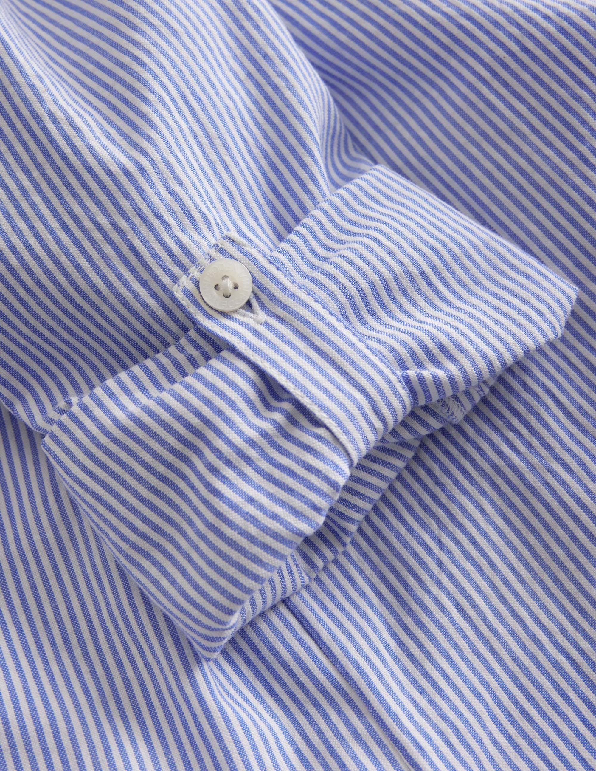 Grandad Shirt-Sapphire Blue Stripe - Image 3
