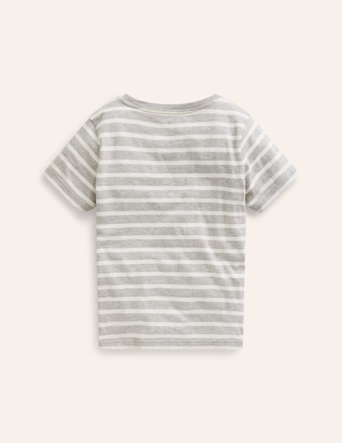 Foil Printed T-shirt-Grey Marl/ Ivory Stripe Jeep-2