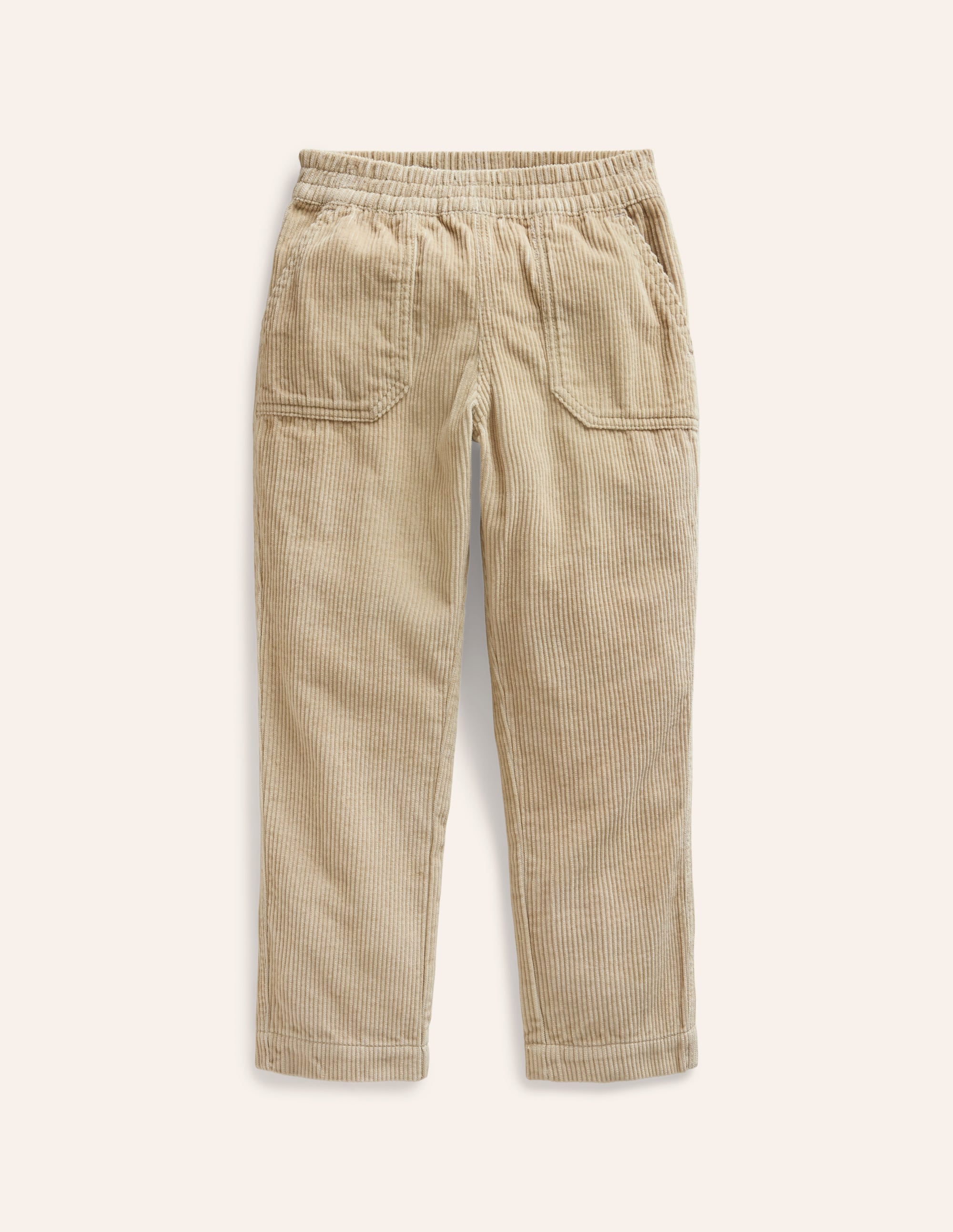Pull-on Cord Trousers-Soft Stone - Image 1