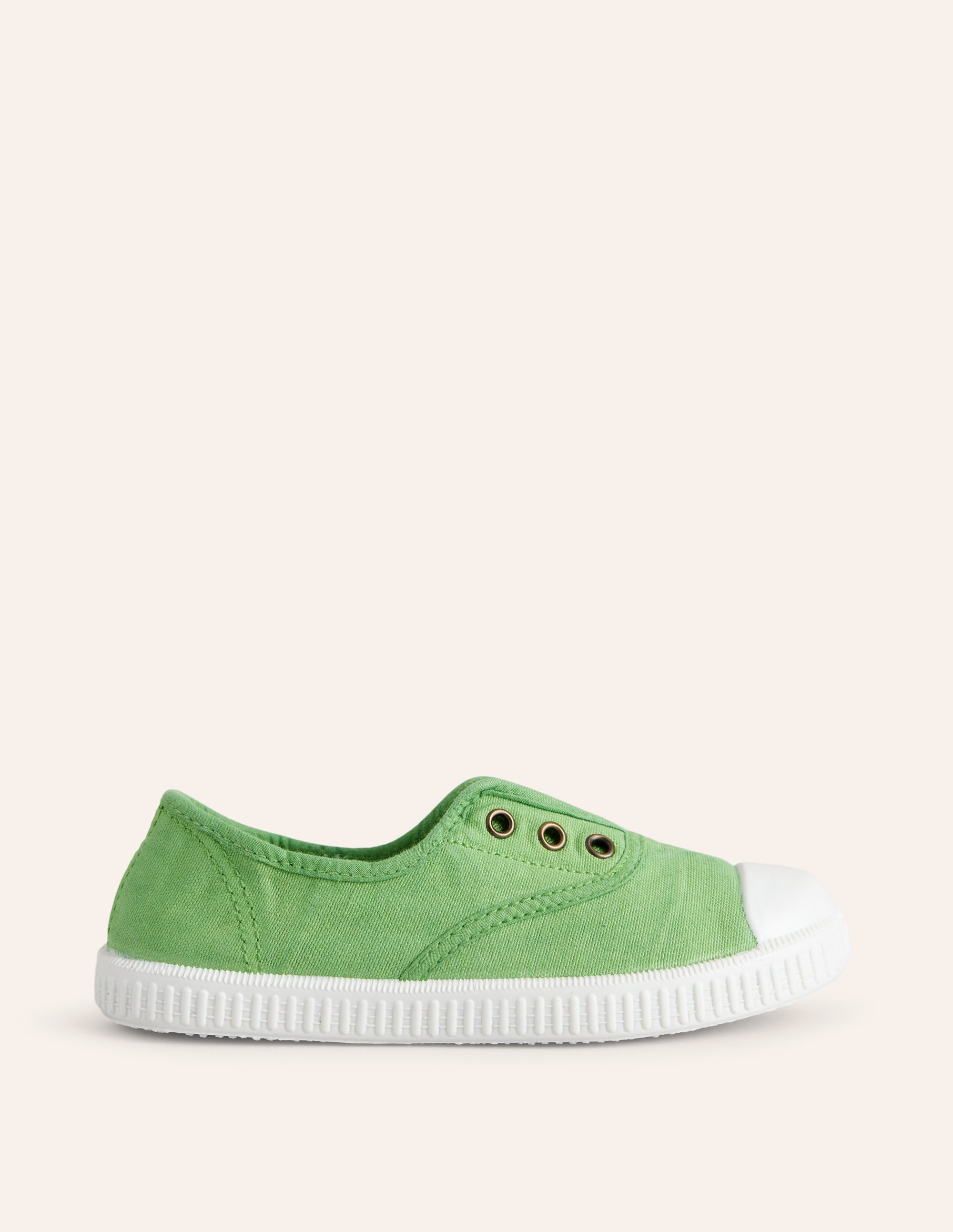 Laceless Canvas Pull-ons-Pea Green - Image 1
