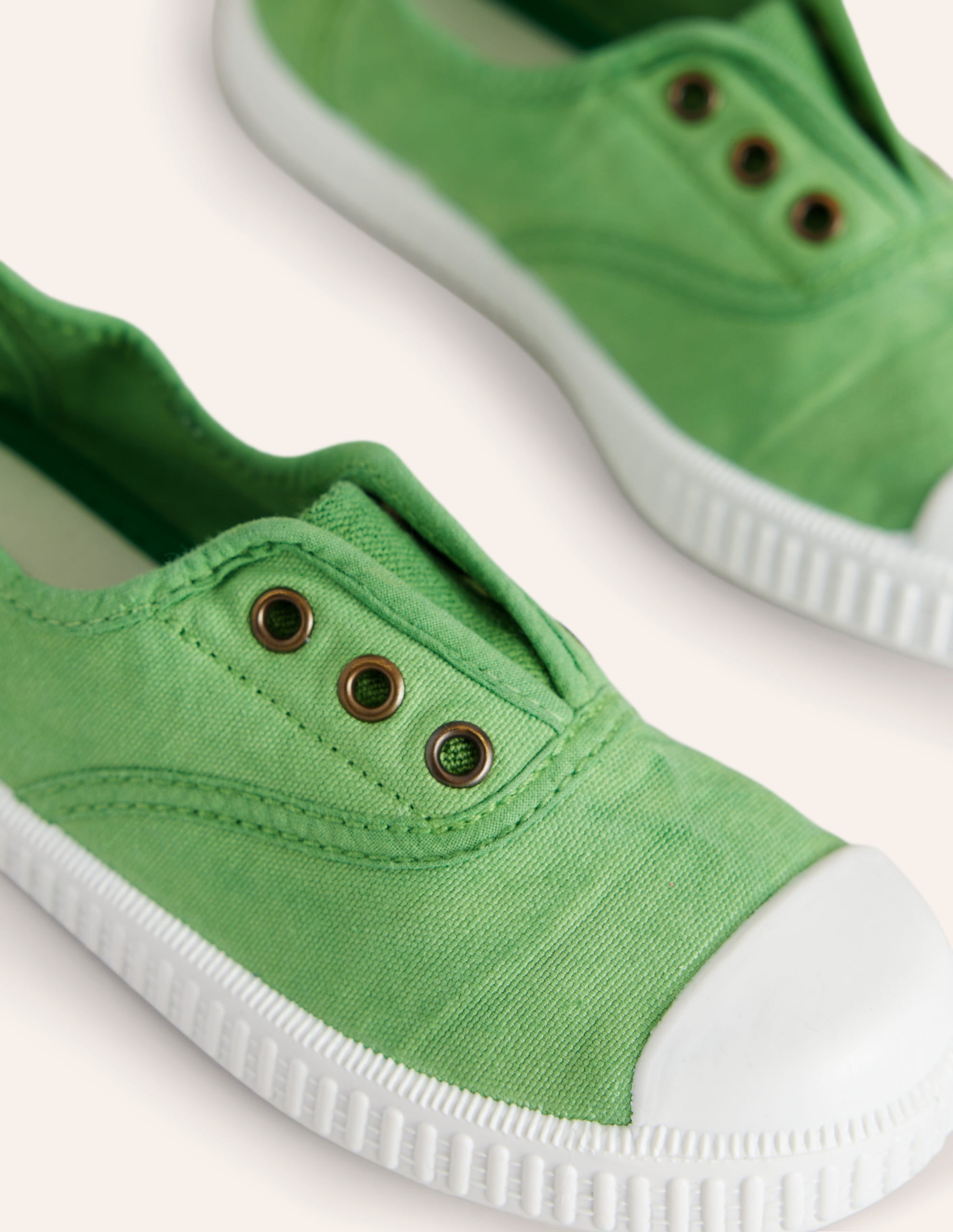 Laceless Canvas Pull-ons-Pea Green - Image 3