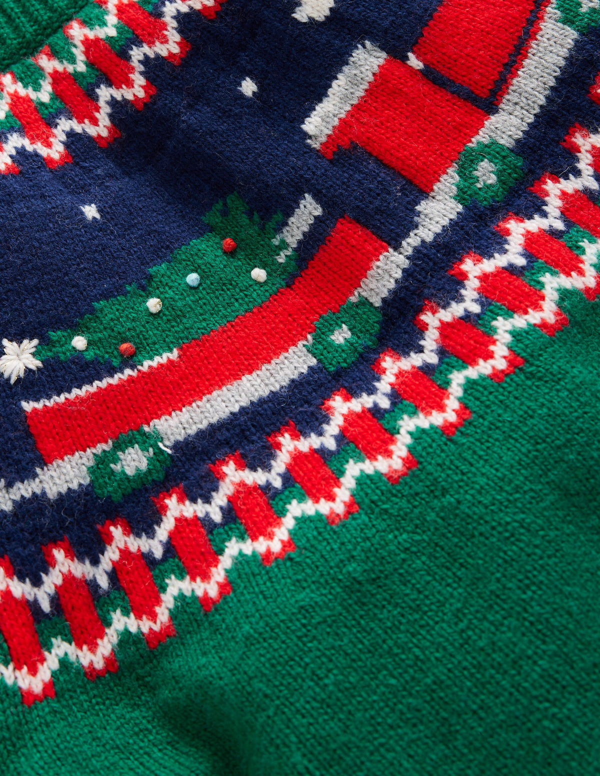 Fair Isle Jumper-Jewel Green Train - Image 5