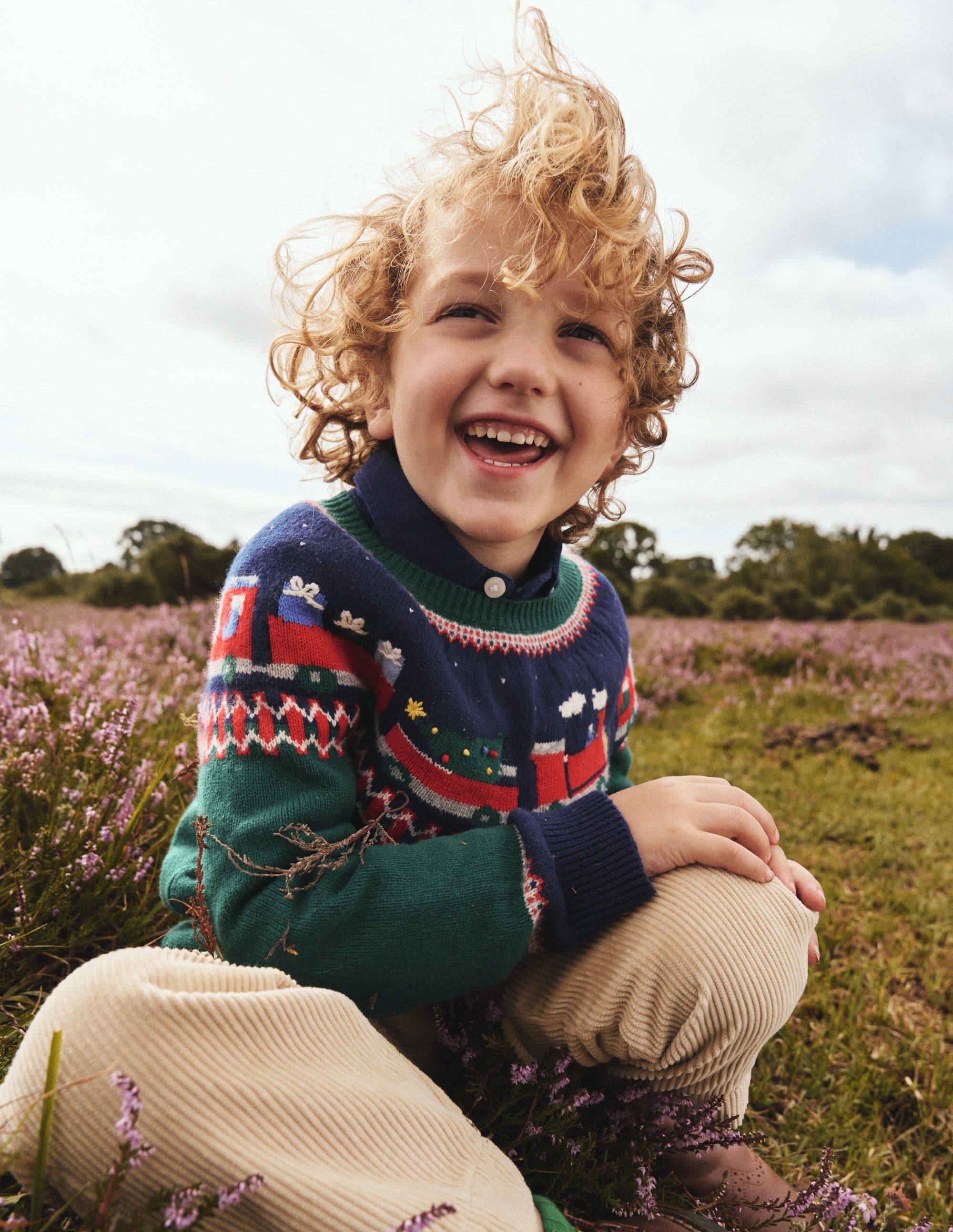 Fair Isle Jumper-Jewel Green Train - Image 6