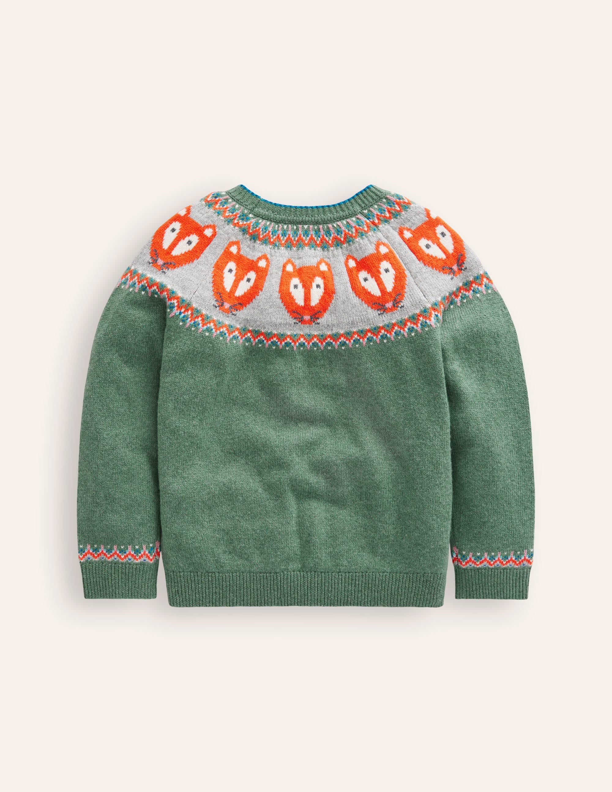 Fair Isle Jumper-Spruce Green Marl - Image 2