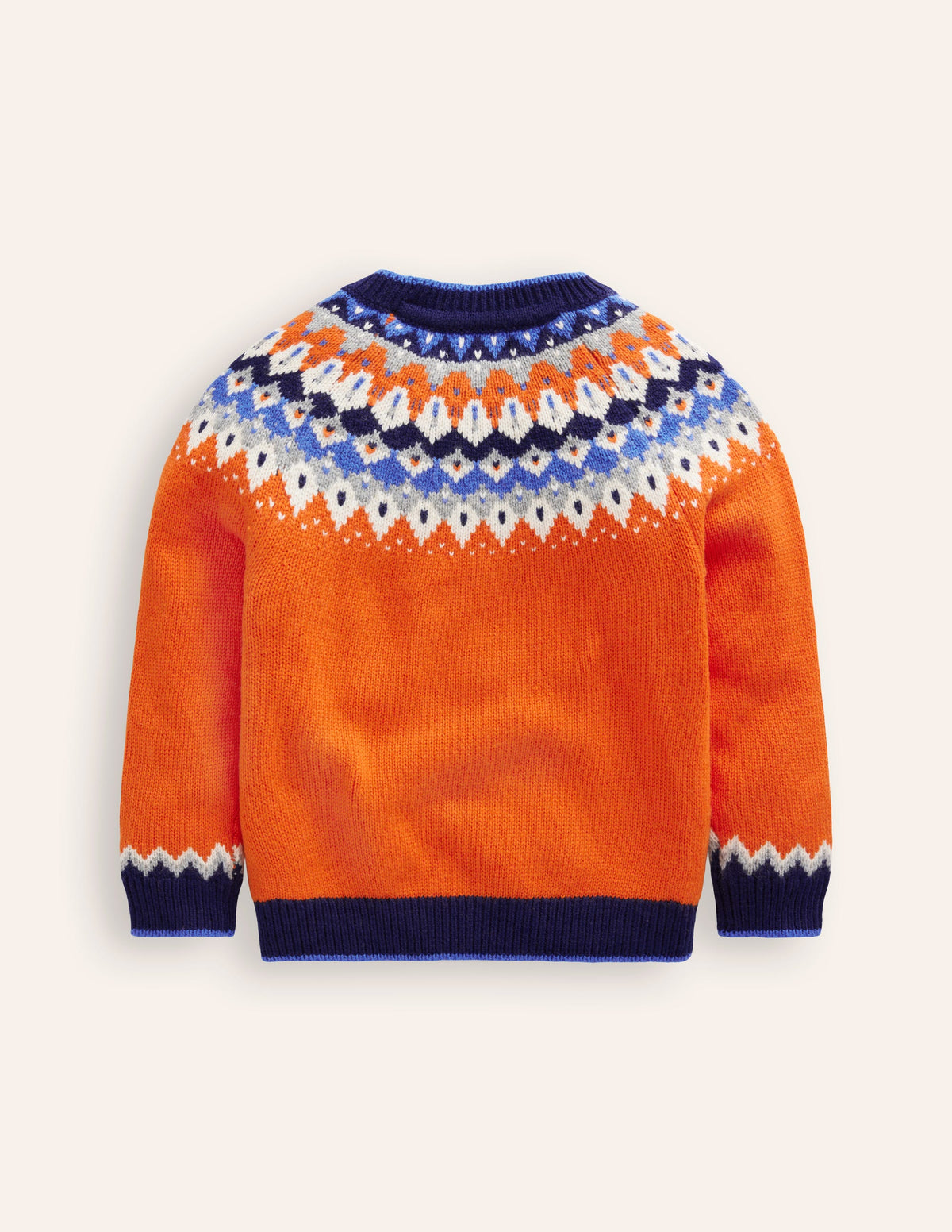 Fair Isle Jumper-Terracotta Orange-2