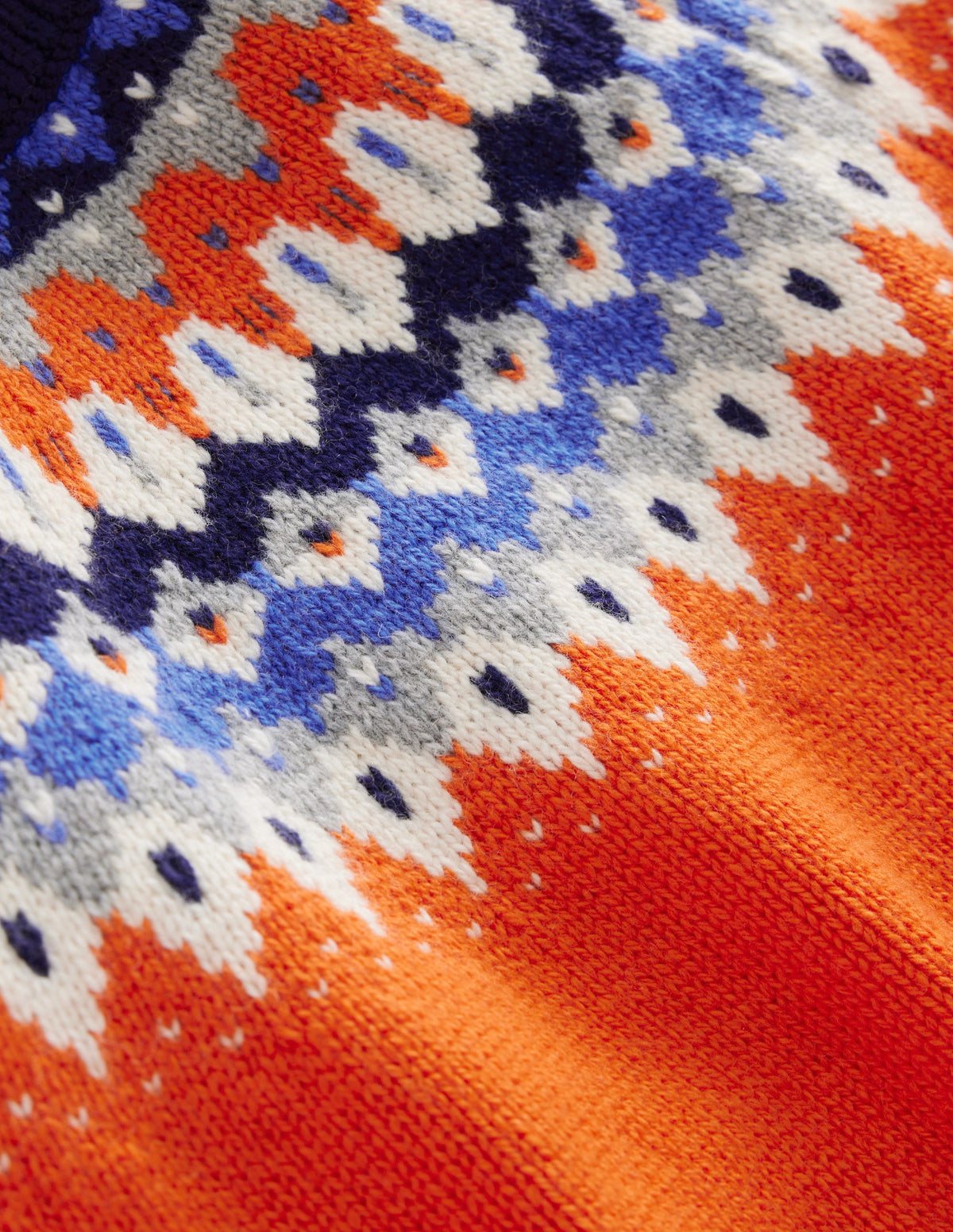 Fair Isle Jumper-Terracotta Orange - Image 3