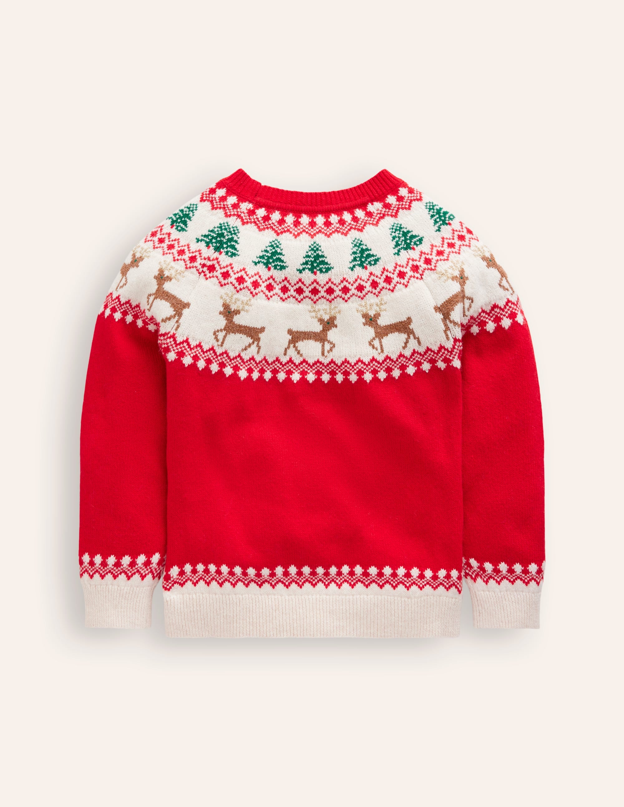 Fair Isle Jumper-Poppy Red Reindeer - Image 2