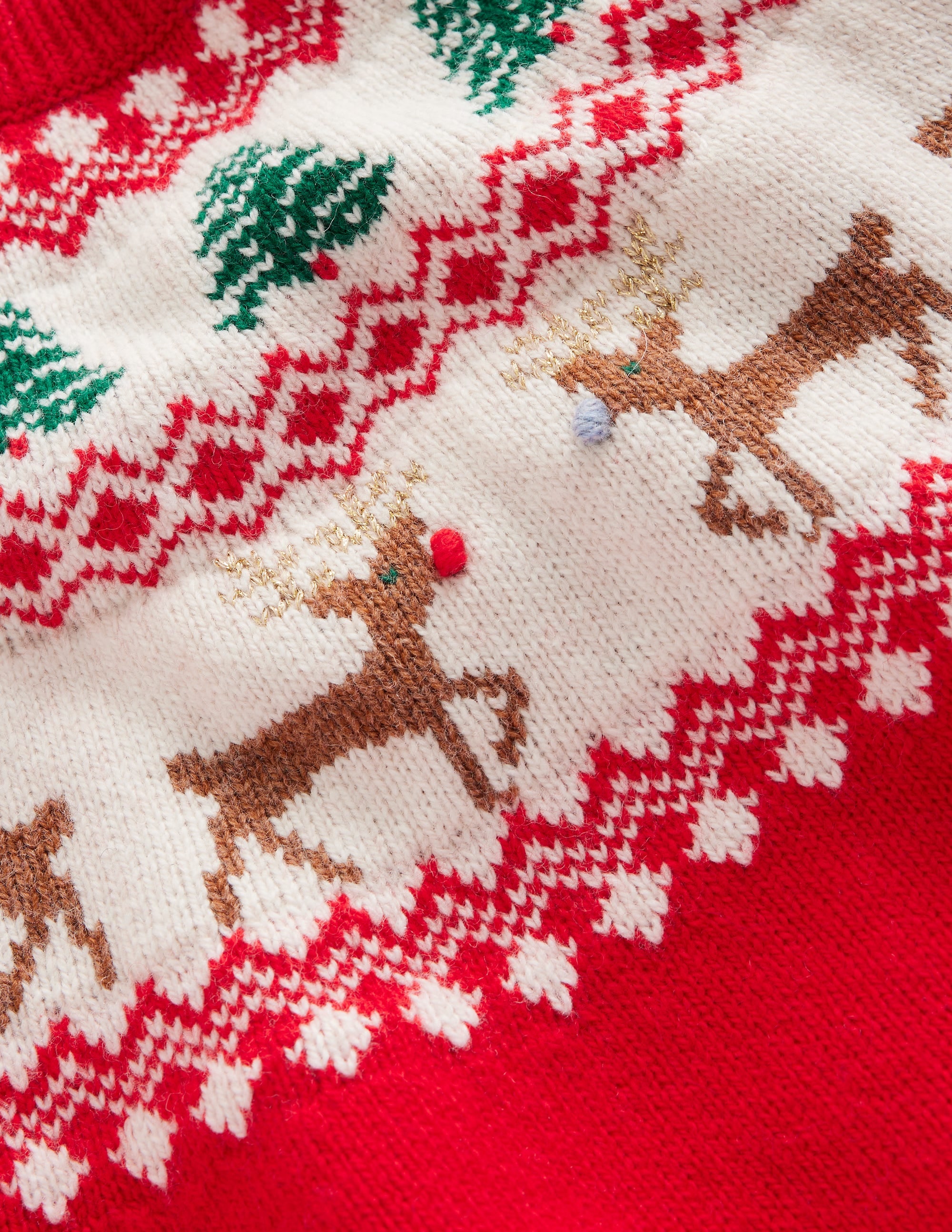 Fair Isle Jumper-Poppy Red Reindeer - Image 3