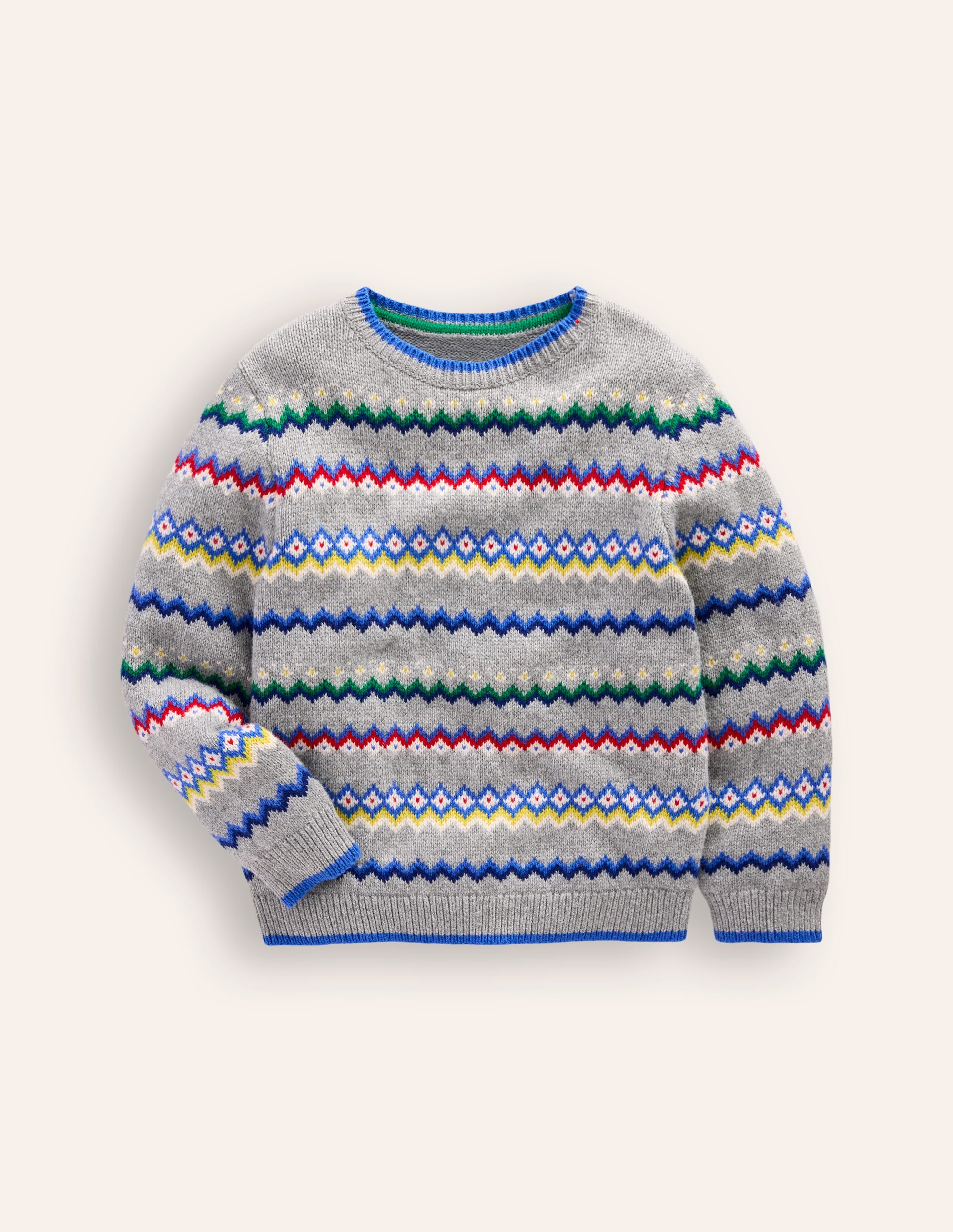 Fair Isle Jumper-Grey Marl - Image 4