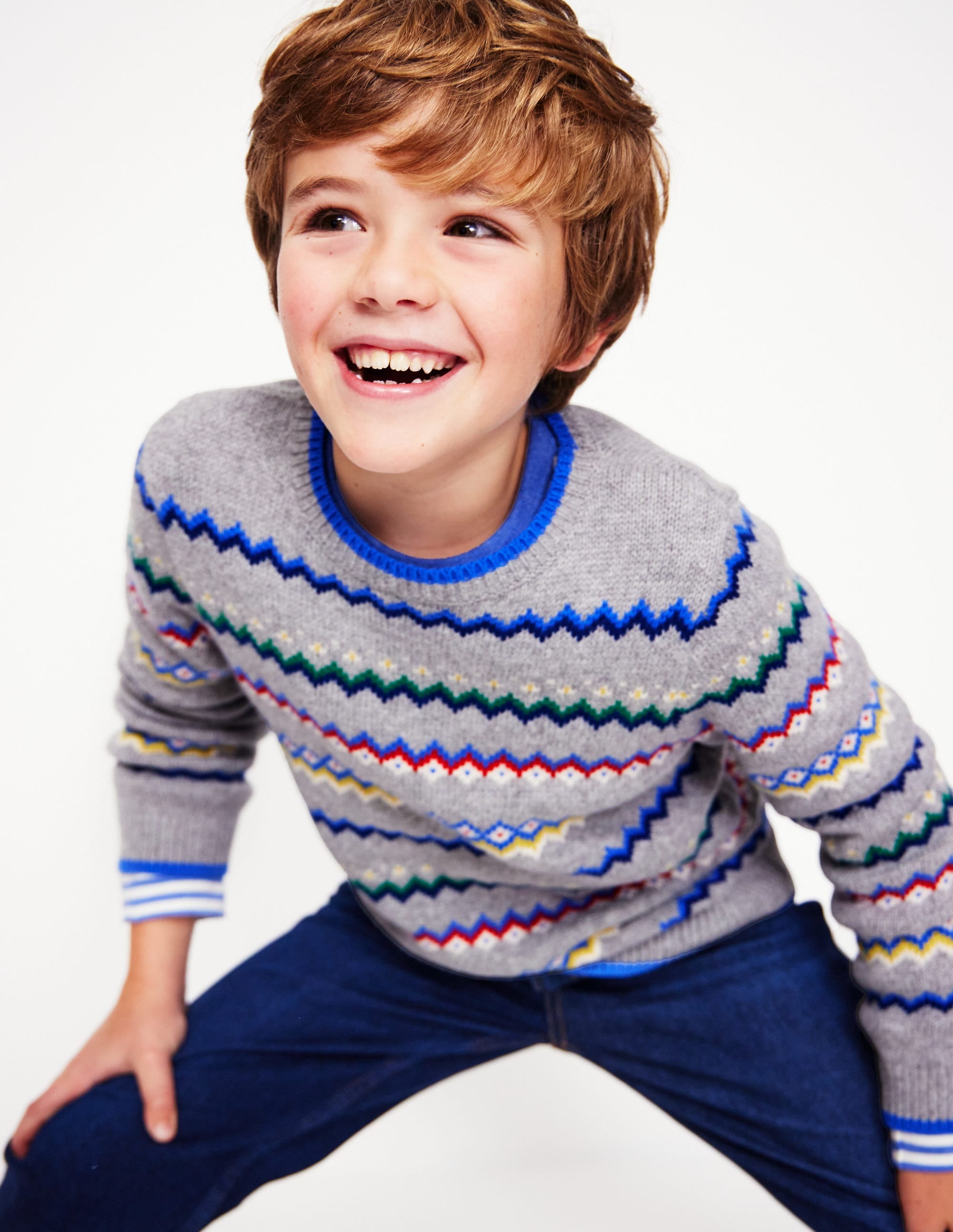 Fair Isle Jumper-Grey Marl - Image 2