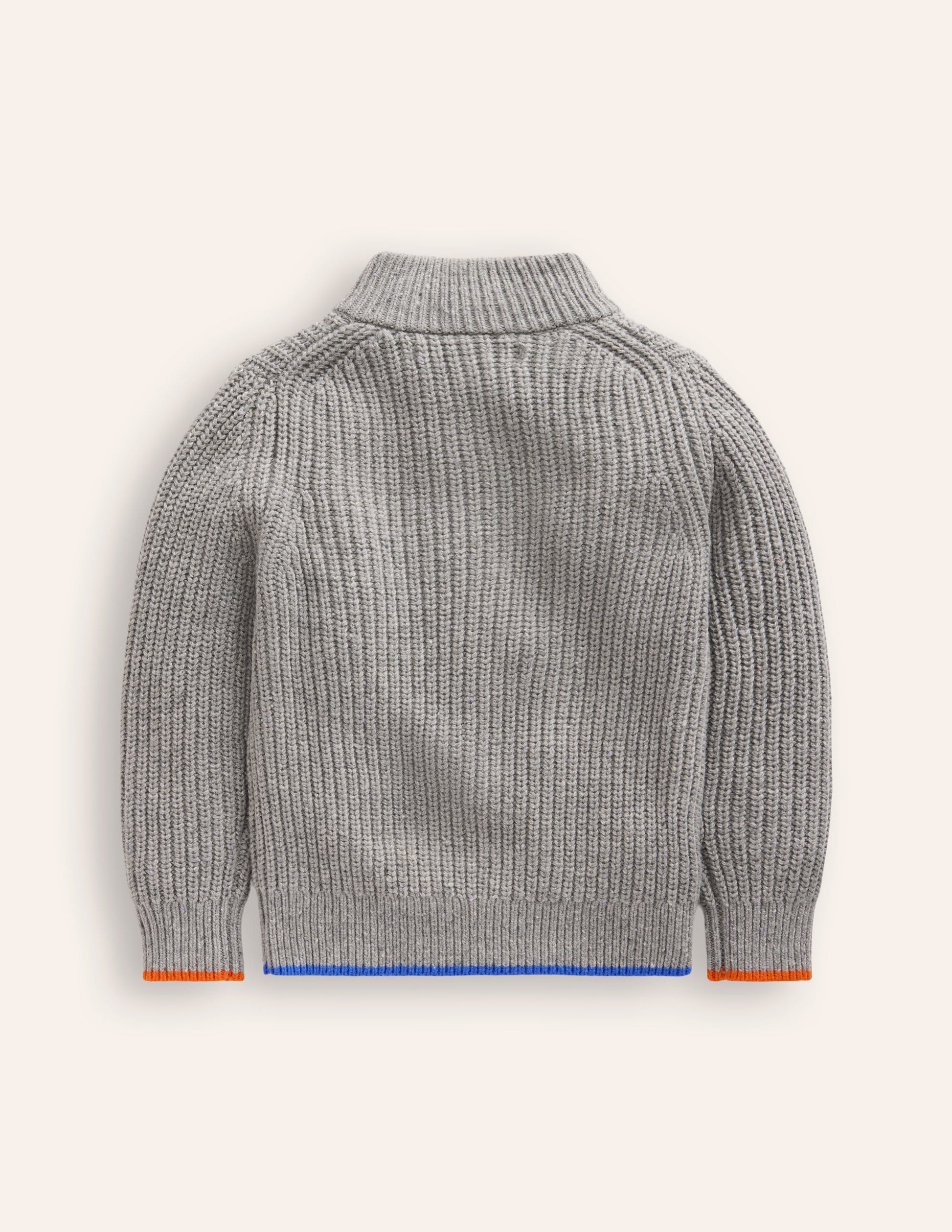 Heritage Half-Zip Jumper-Grey Marl-2